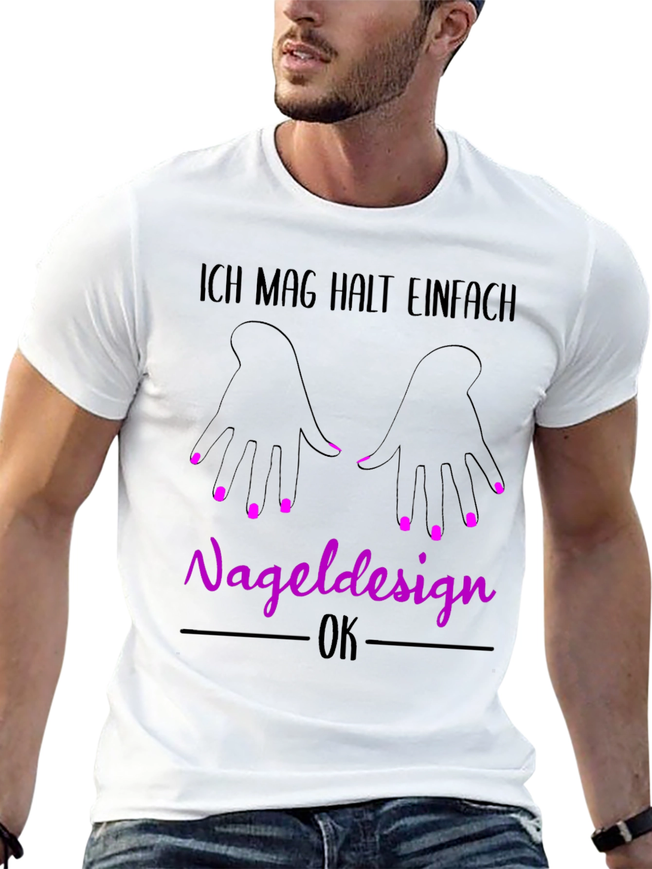 Black Nail Design T-Shirt - "Ich Mag Halt Einfach Nageldesign" view 13