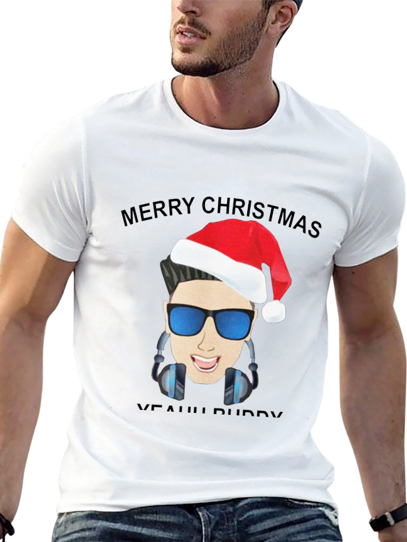 Black Merry Christmas DJ T-Shirt view 13