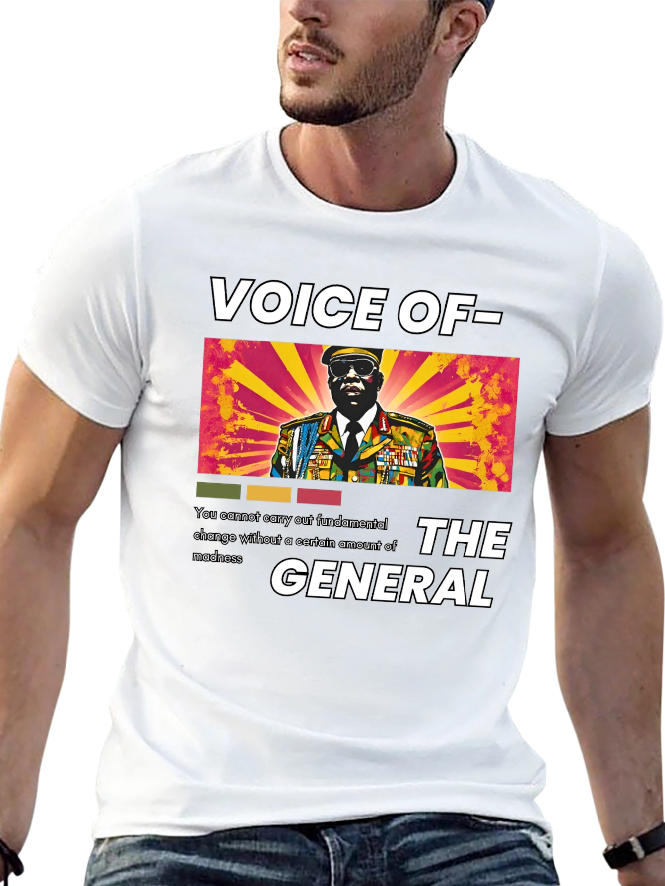Black Voice of The General Graphic Tee view 13