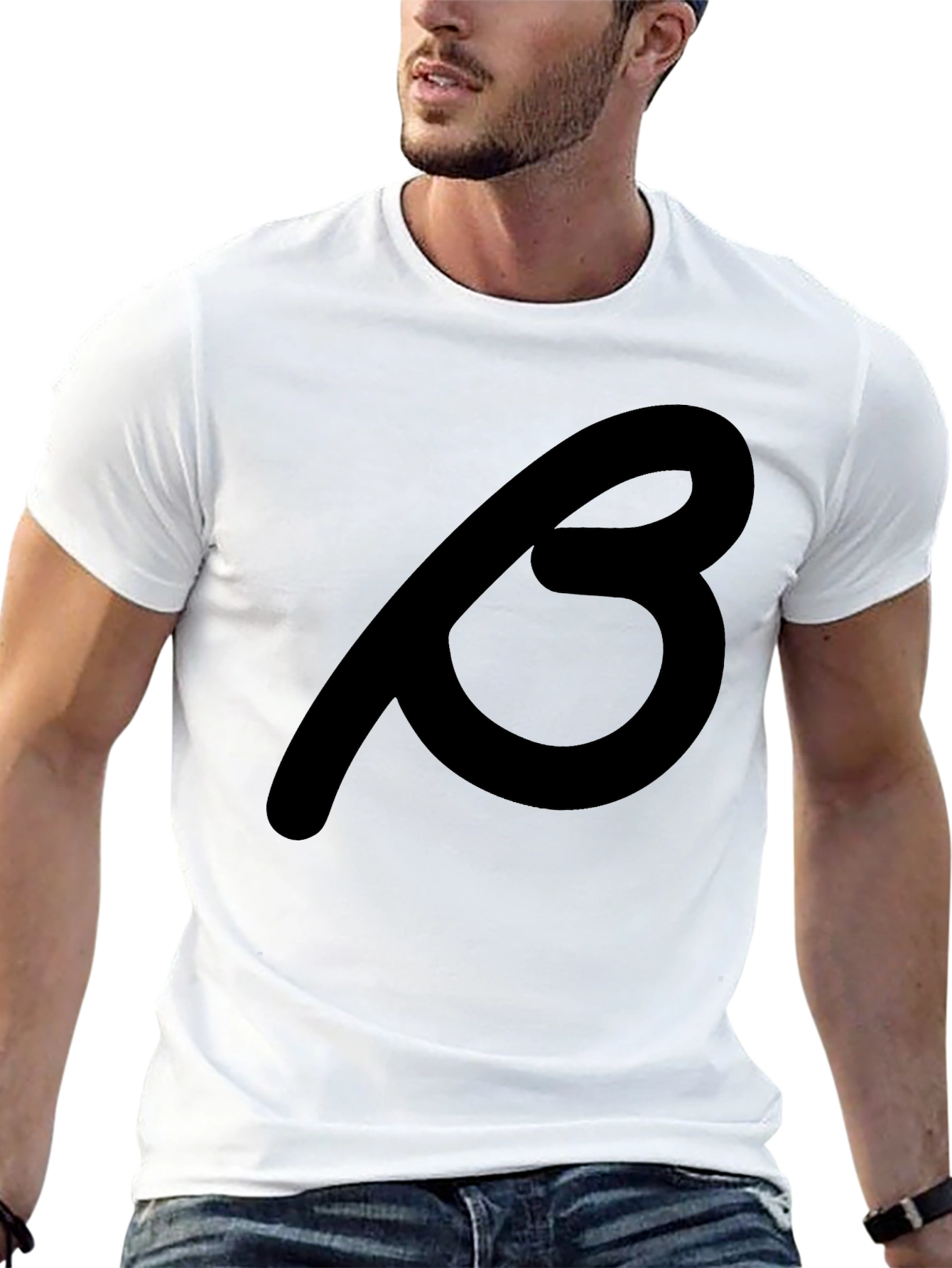 Black Black T-Shirt with Beta Symbol view 13
