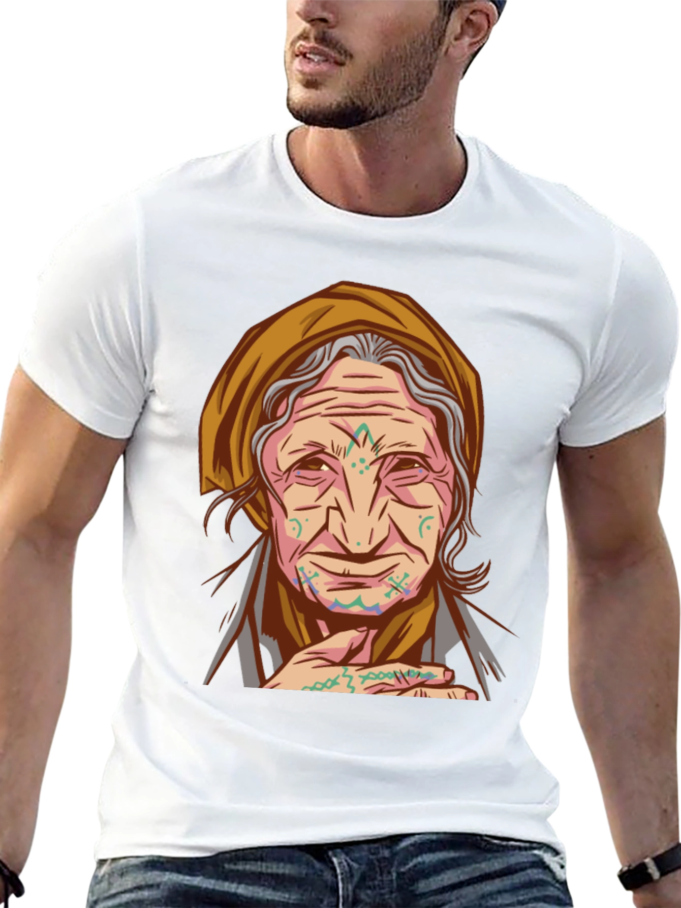 Tribal Tattoo Granny Graphic Tee - Unique Design - 13
