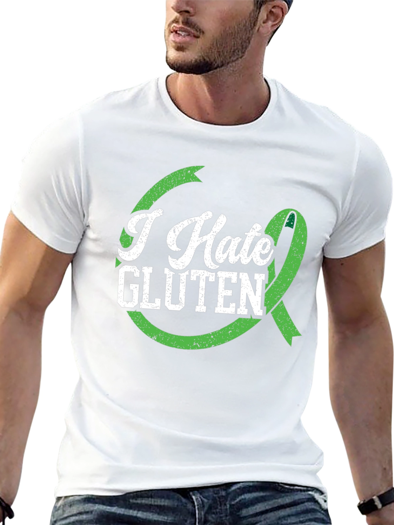 I Hate Gluten Awareness T-Shirt - Black - 13