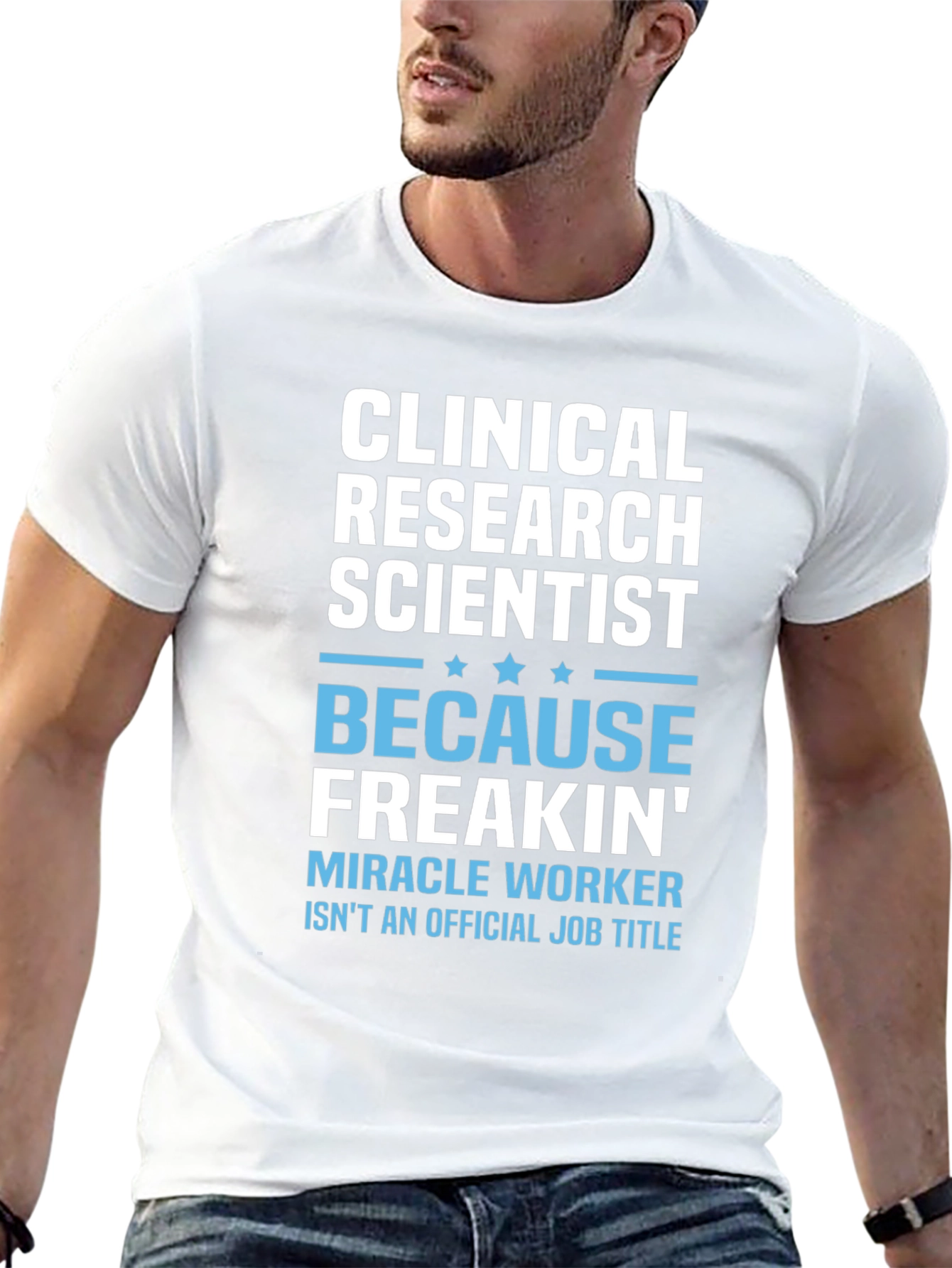 Black Clinical Research Scientist Funny Job Title T-Shirt view 13