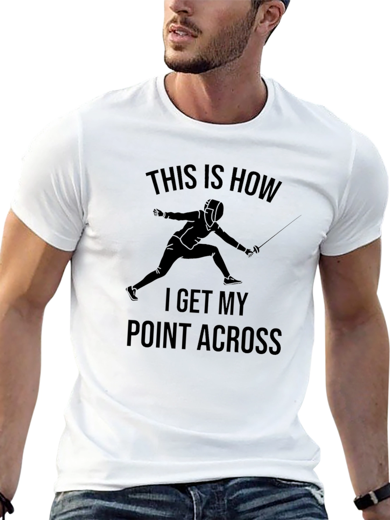 Black Fencing T-Shirt: This Is How I Get My Point Across view 13