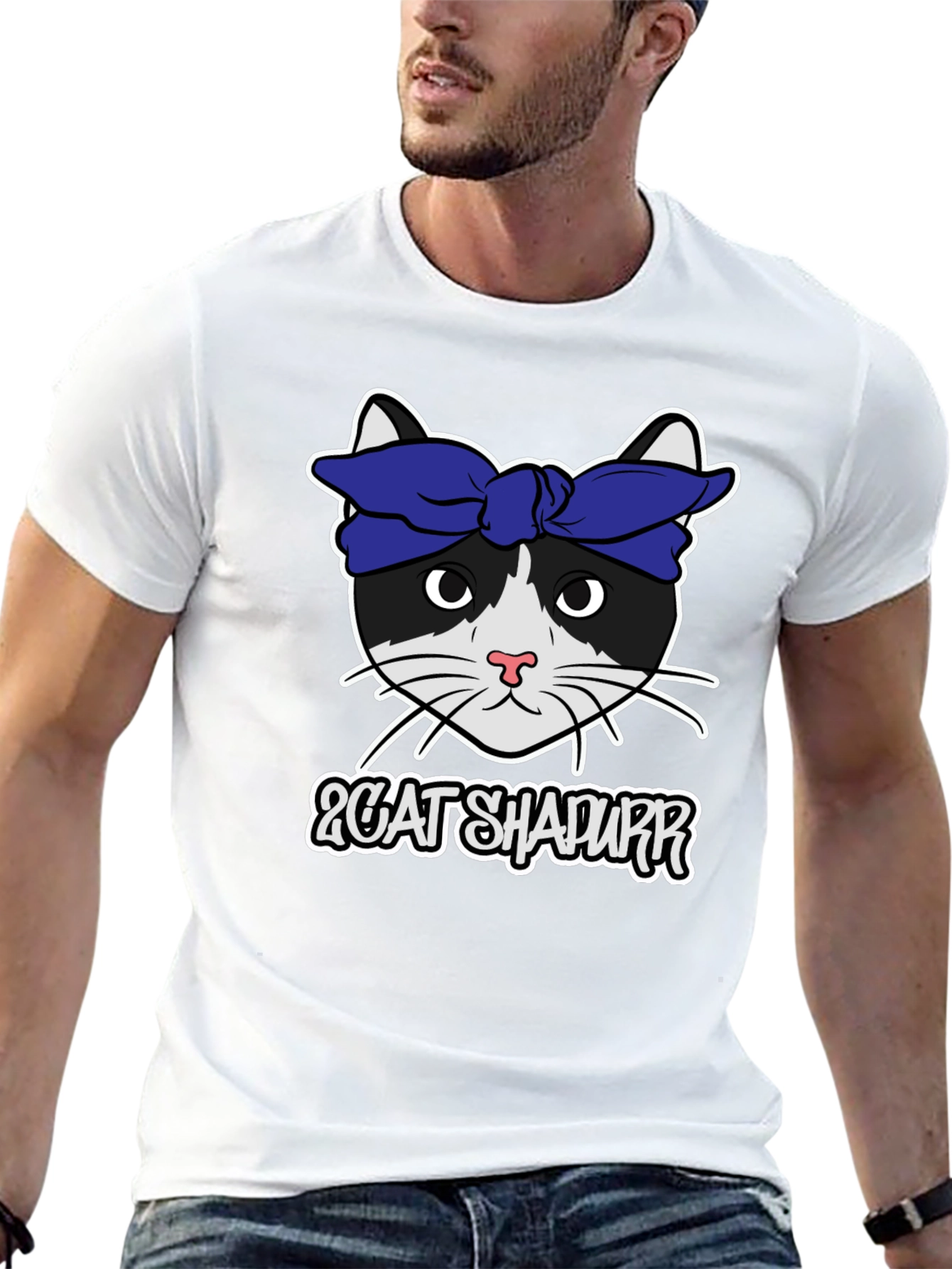 Black Cat Shapurr T-Shirt view 13