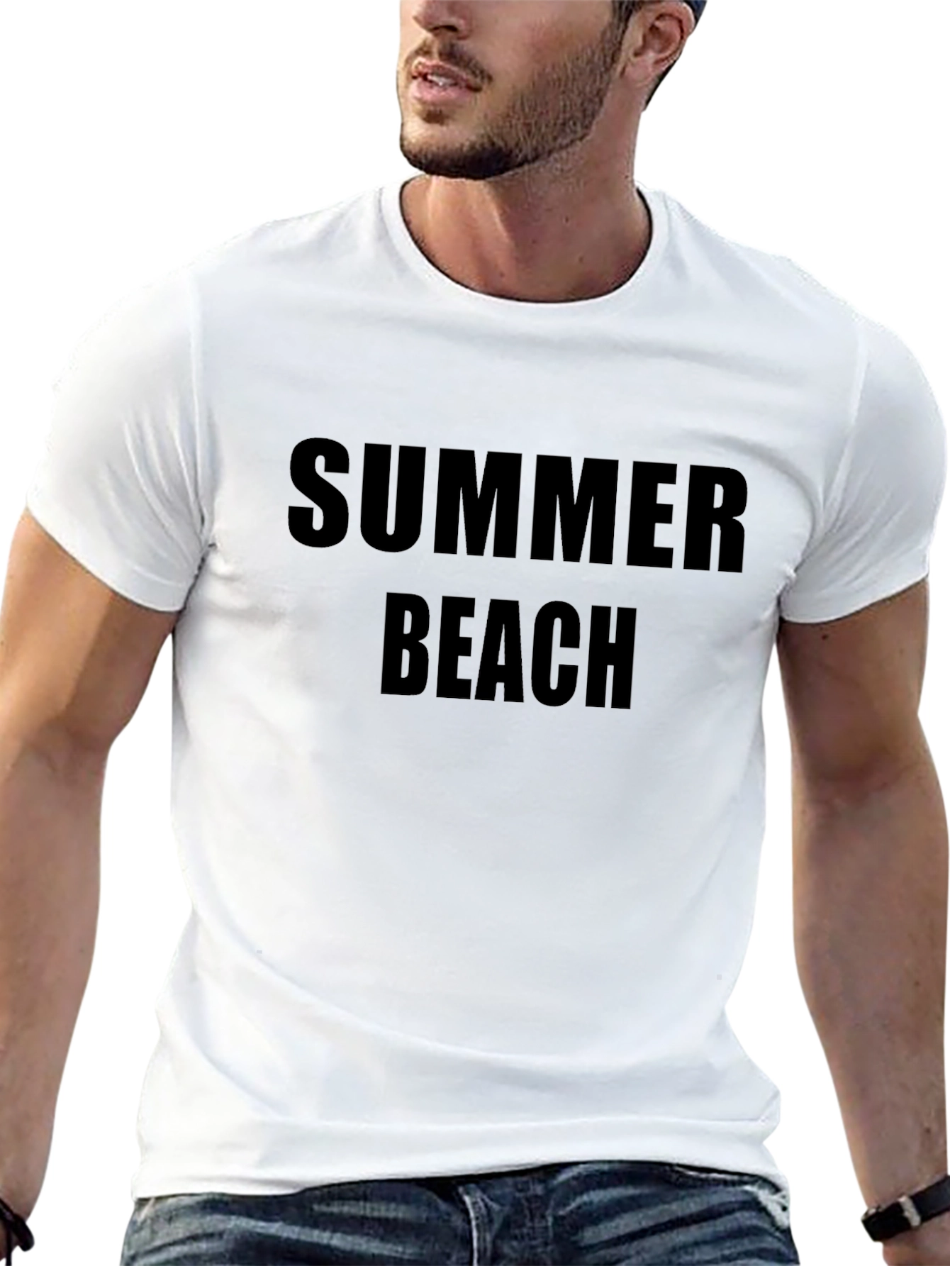 Black Summer Beach T-Shirt view 13
