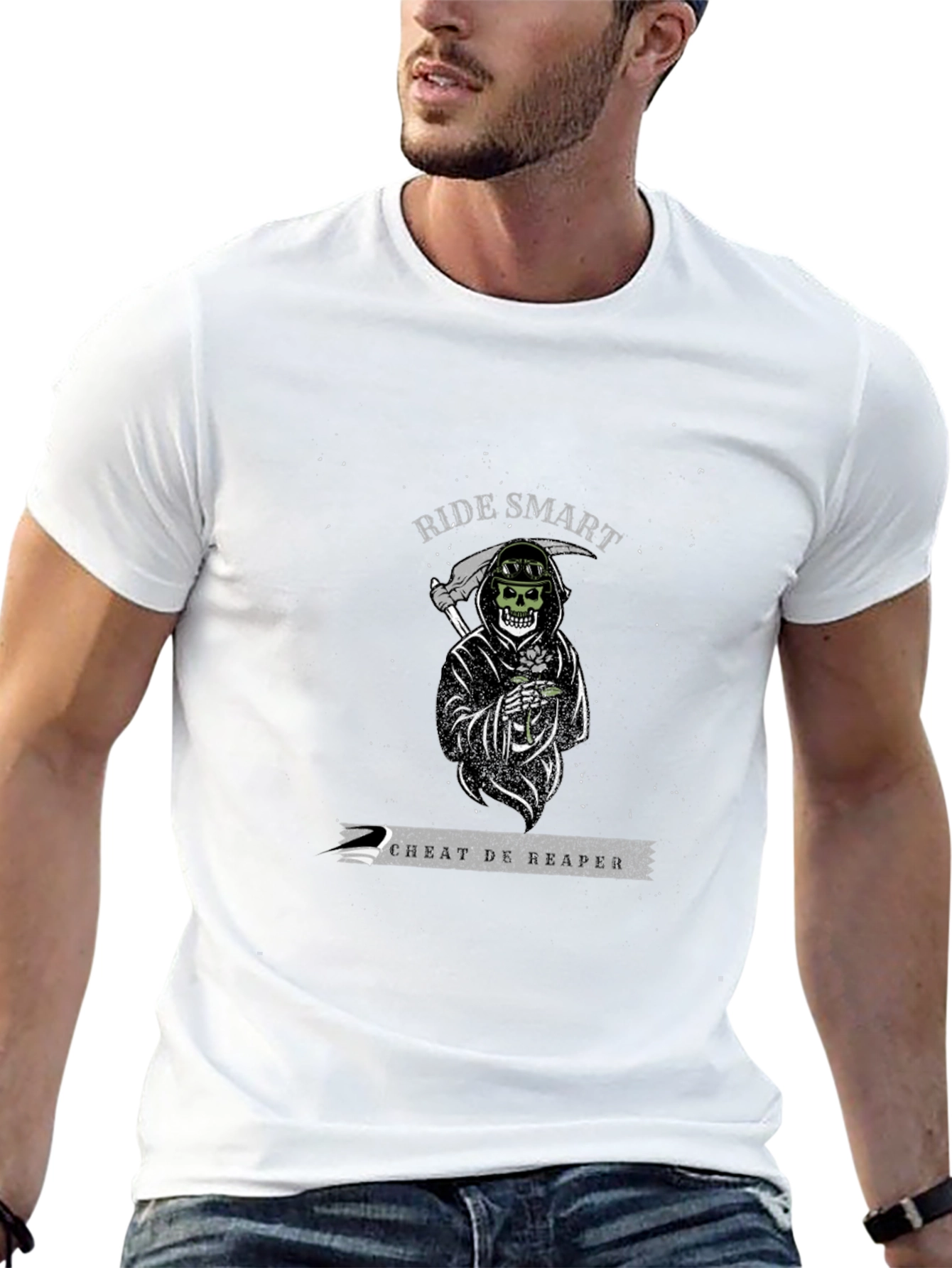 Black Ride Smart Grim Reaper T-Shirt view 13