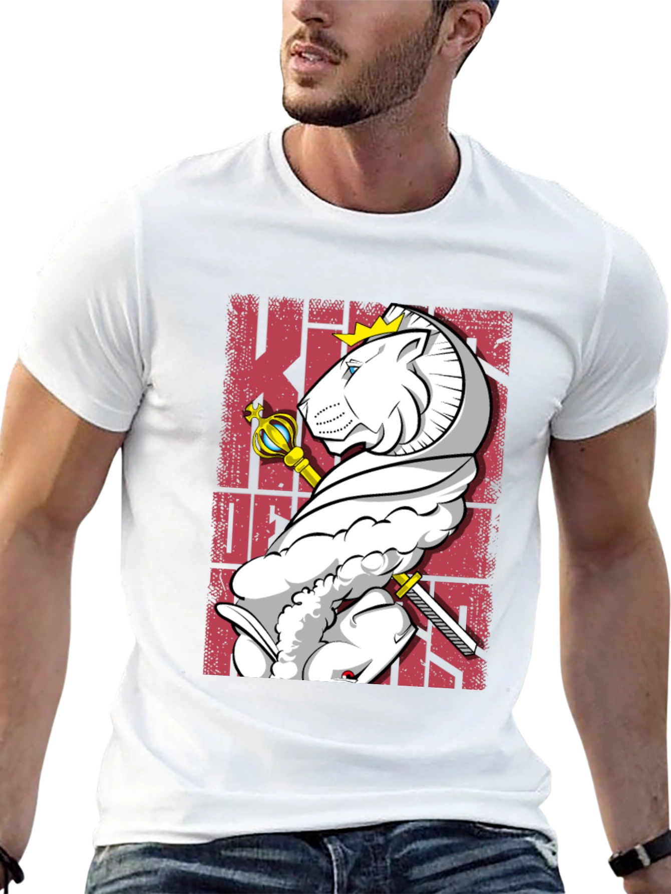 Black King Chess Piece Graphic Tee - Black Cotton T-Shirt view 13