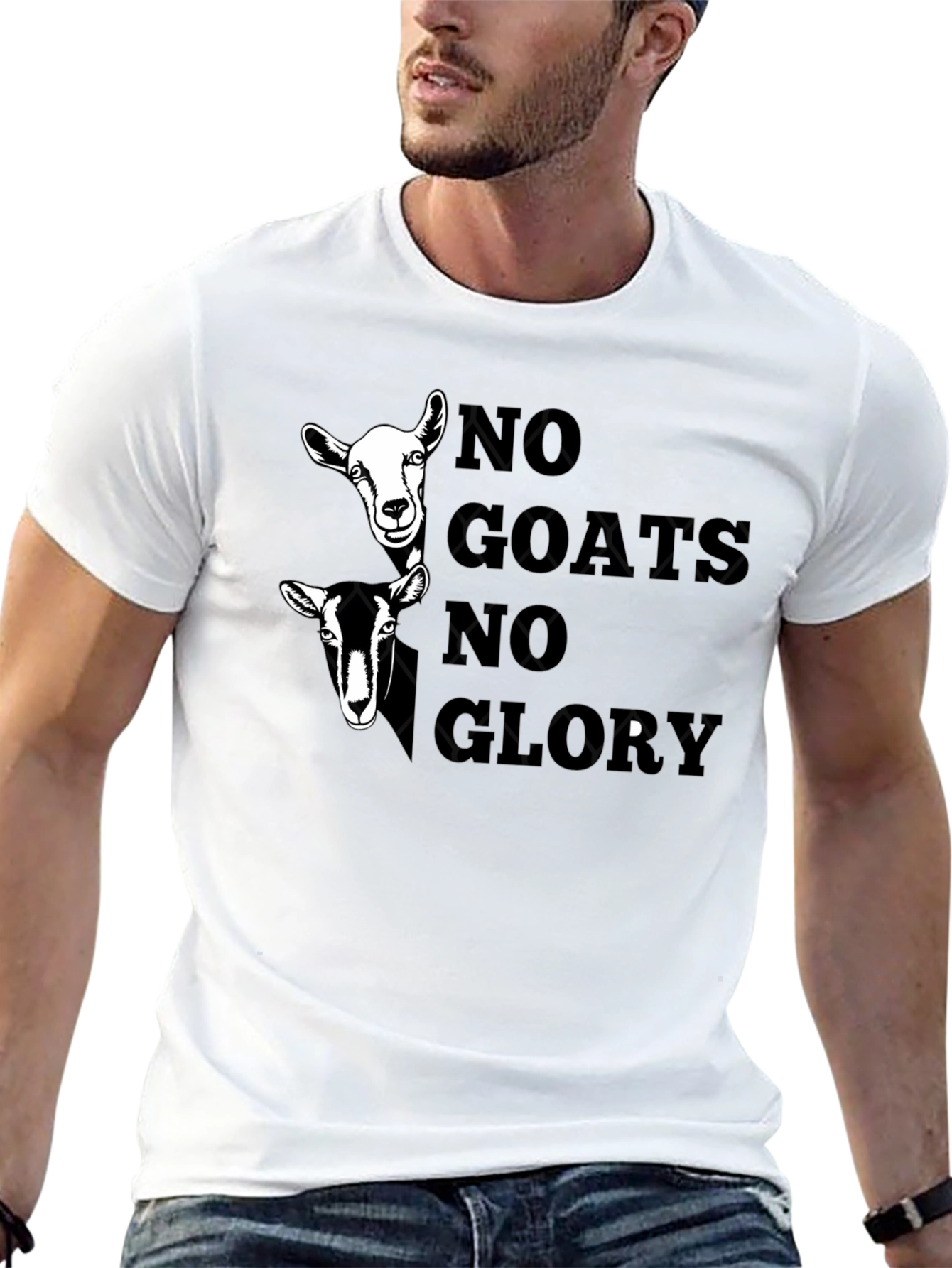 Black No Goats No Glory Graphic Tee - Black view 13