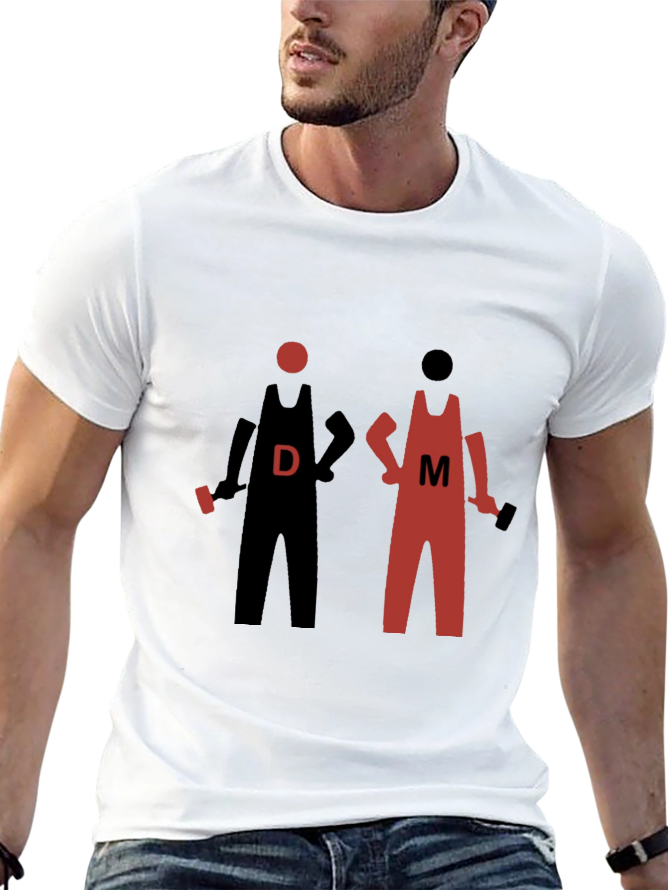 Black DM Wrestlers Graphic Tee - Black Cotton Shirt view 13