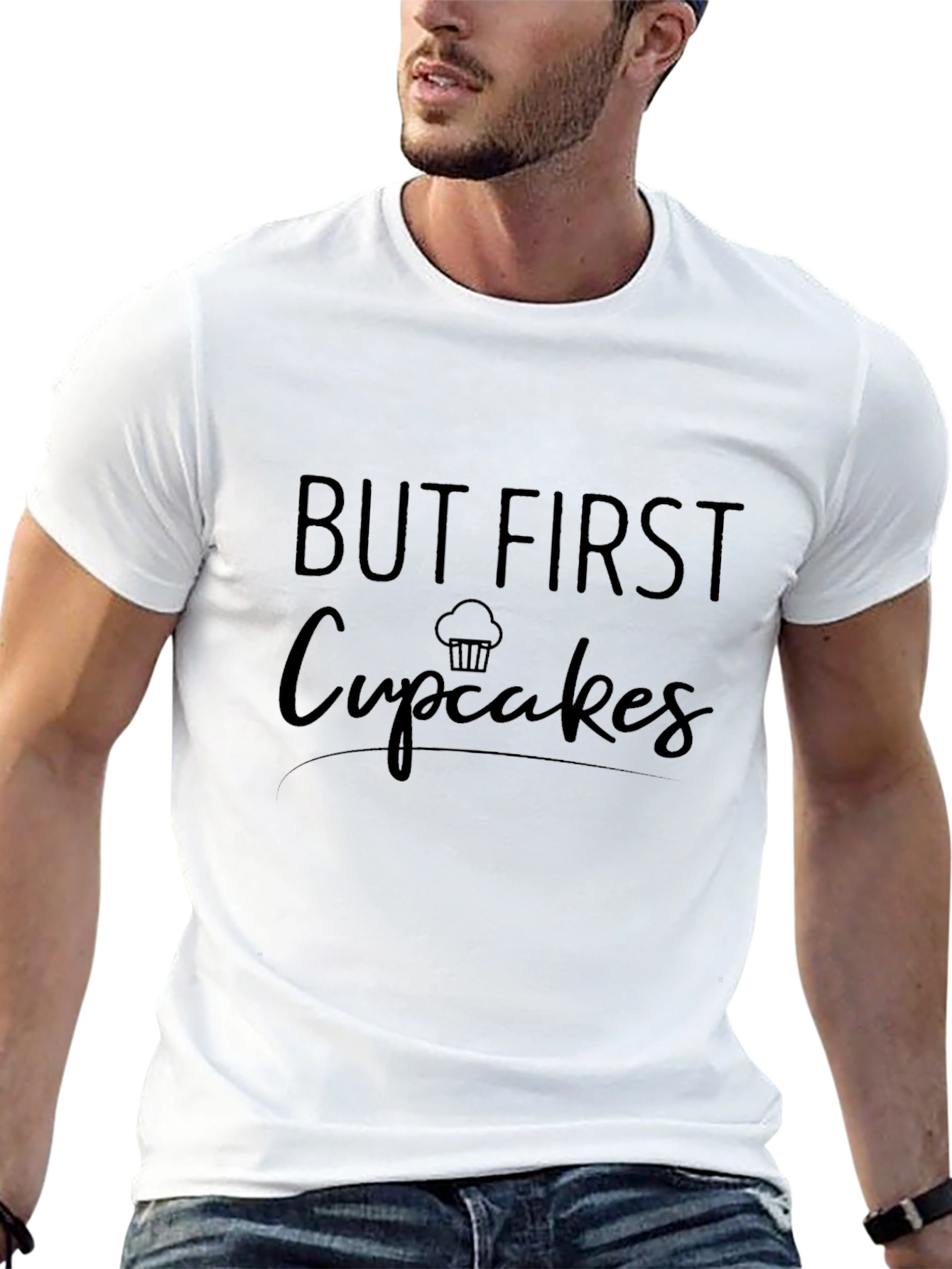 Black But First Cupcakes Graphic Tee - Black view 13
