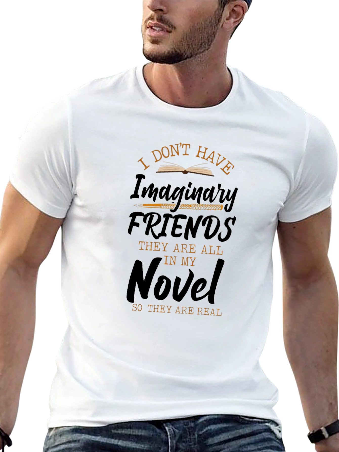 Black Writer's Novel Imaginary Friends T-Shirt view 13