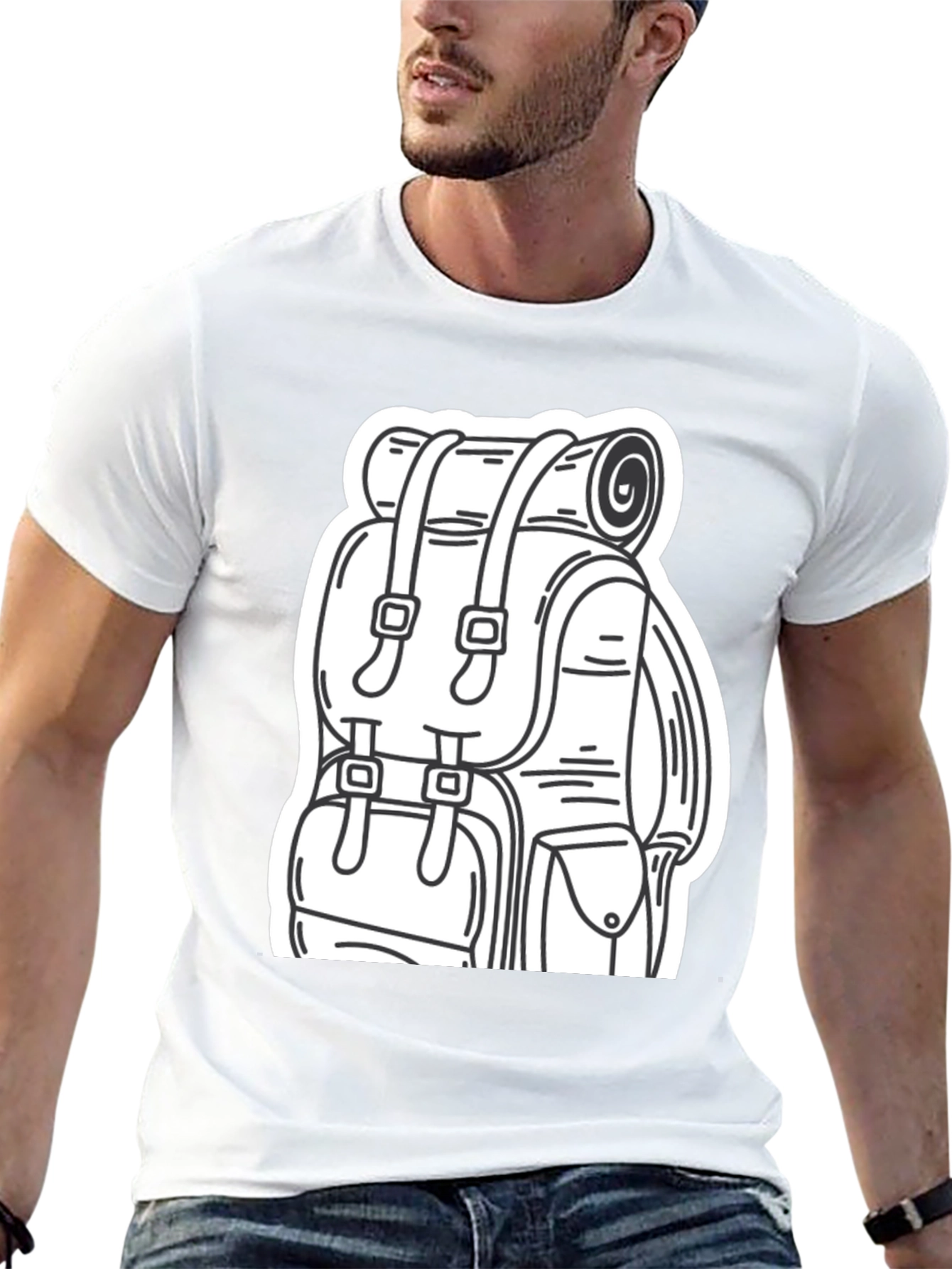 Black Backpack Graphic Tee - Adventure Ready view 13