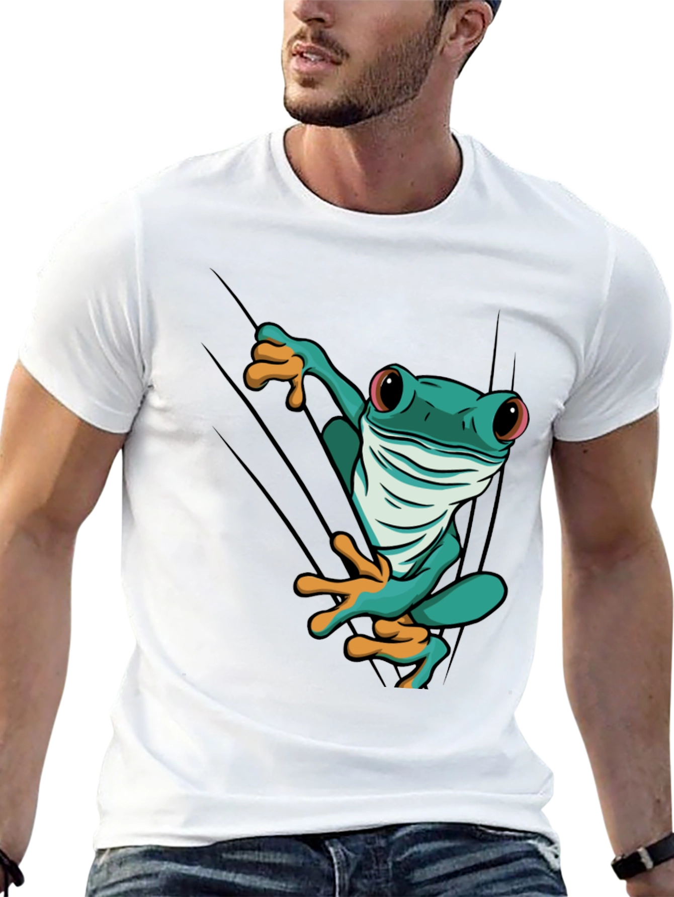 Black Frog T-Shirt - Black Cotton - Graphic Tee view 13