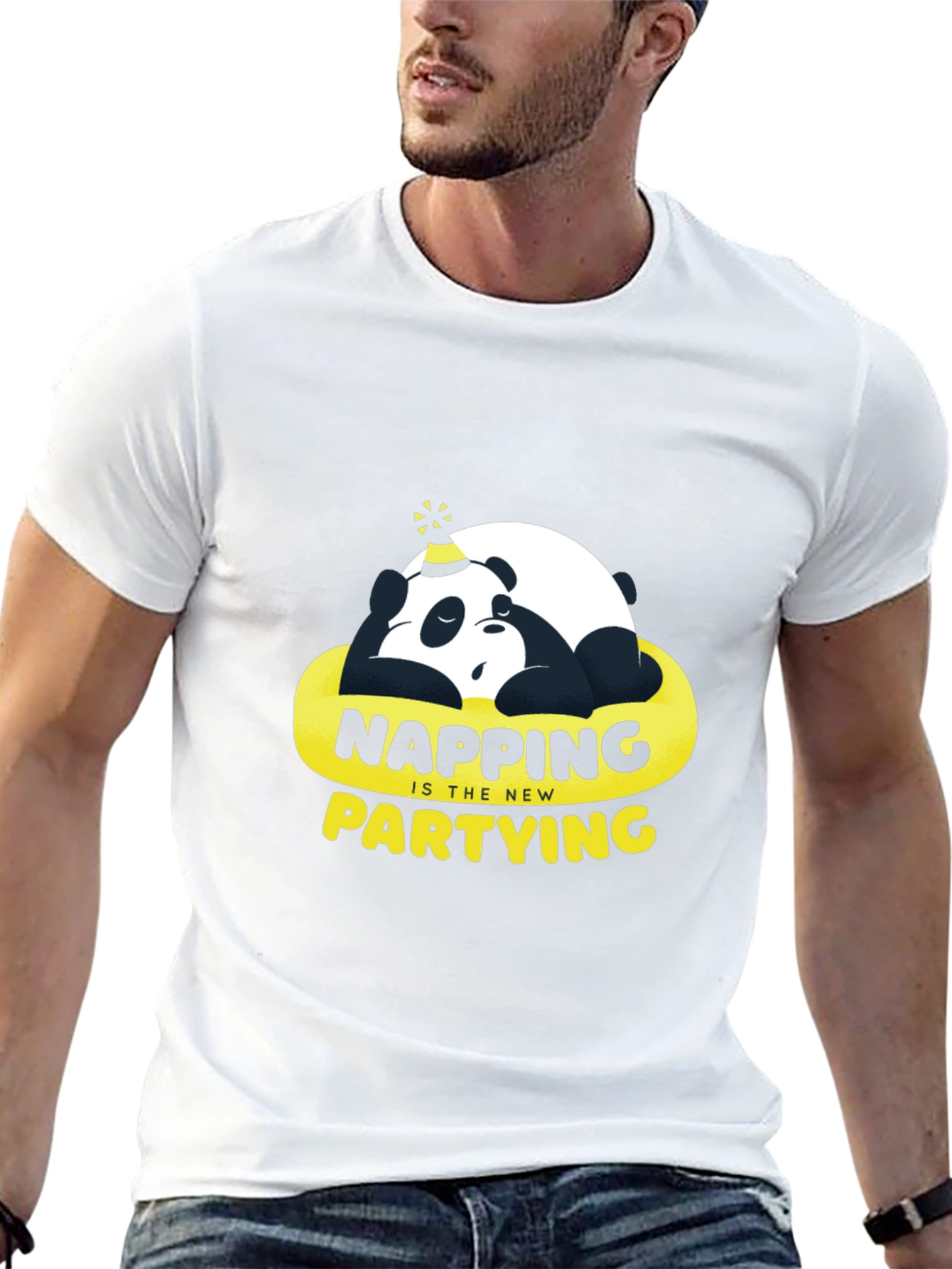 Black Napping is the New Partying T-Shirt - Panda Sleep Tee view 13