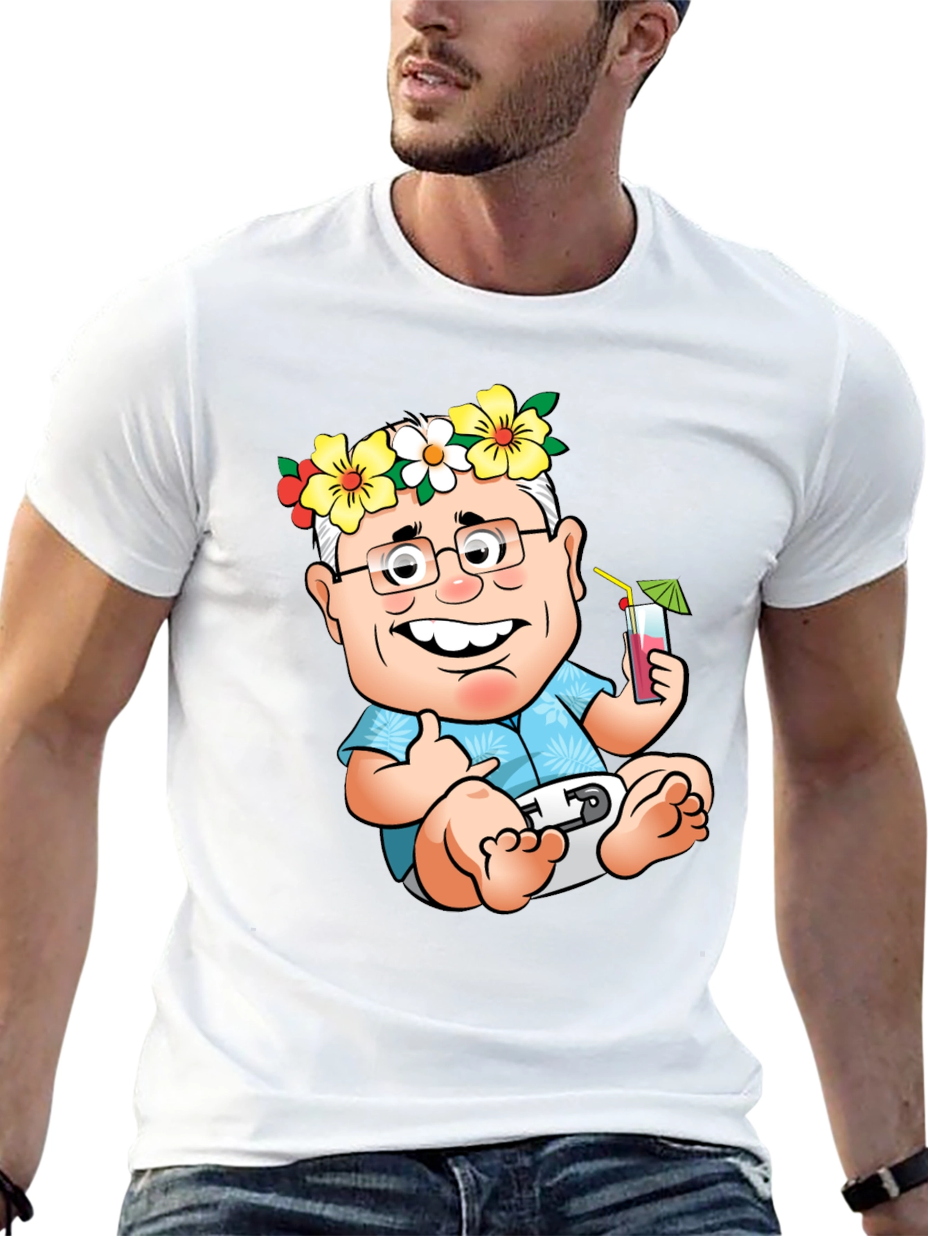 Black Funny Baby Cartoon T-Shirt  view 13