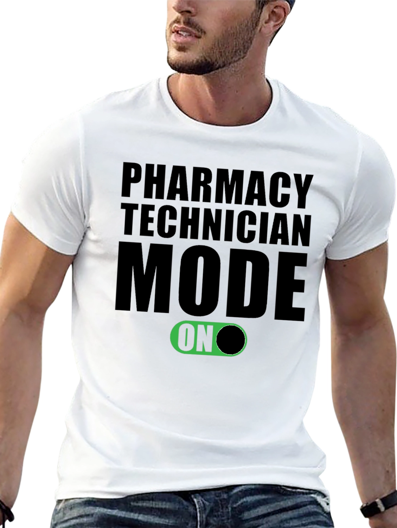 Black Pharmacy Technician Mode ON T-Shirt view 13