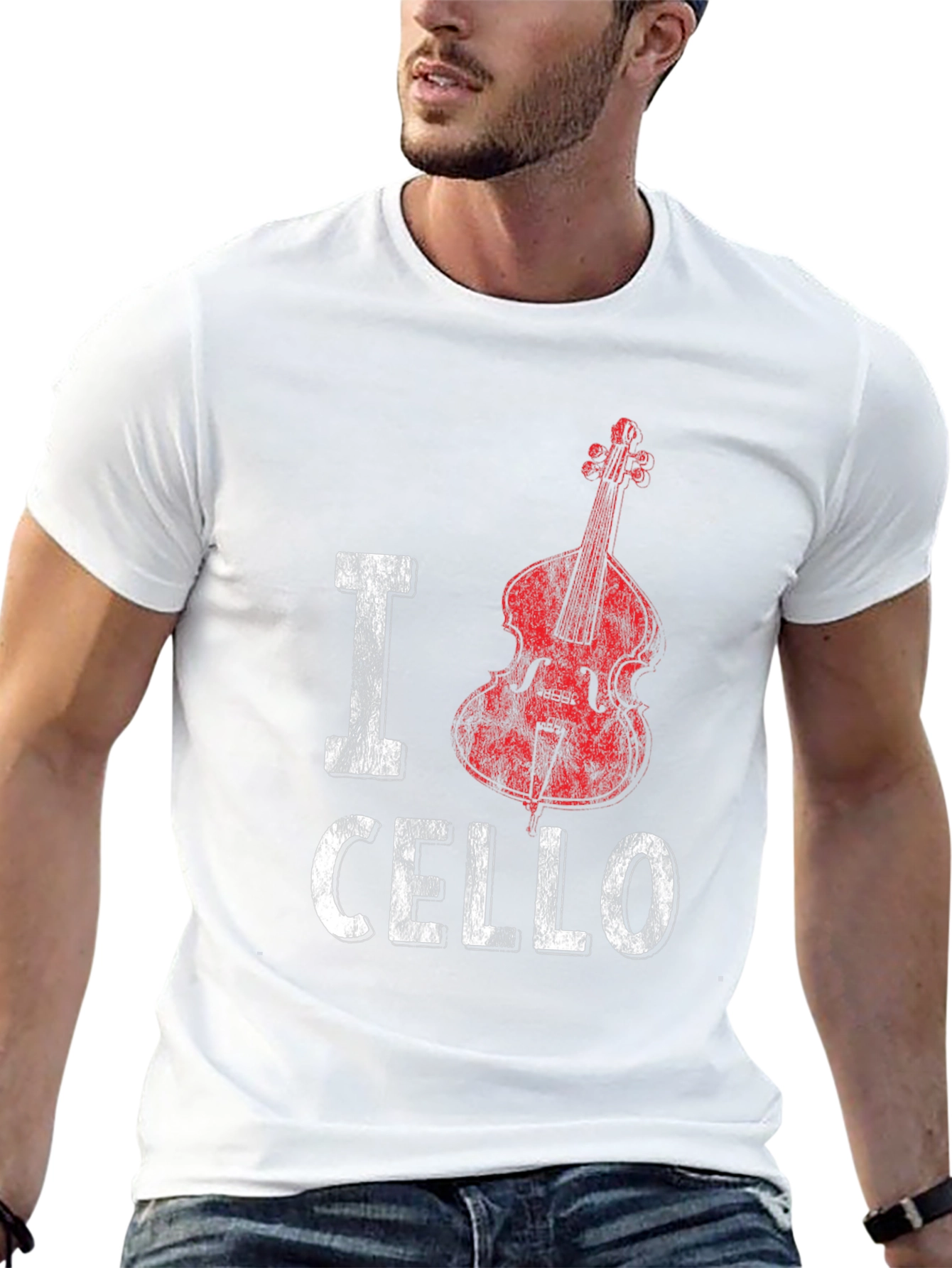 Black I Cello Music T-Shirt - Musician Graphic Tee view 13