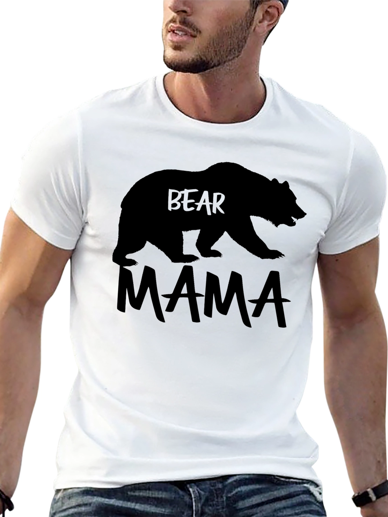 Black Bear Mama Graphic T-Shirt - Black view 13