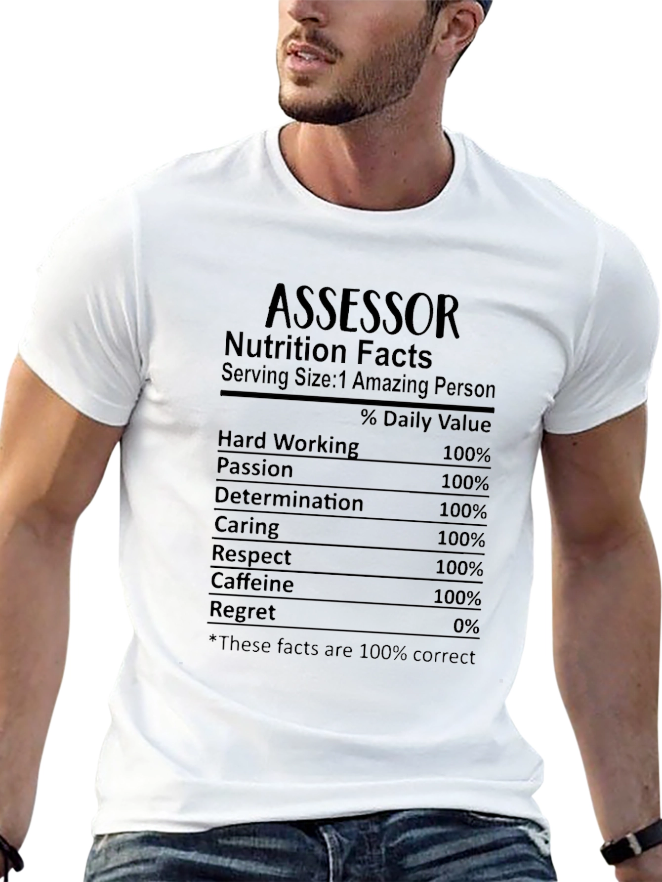 Black Assessor Nutrition Facts T-Shirt - Amazing Person Inside! view 13