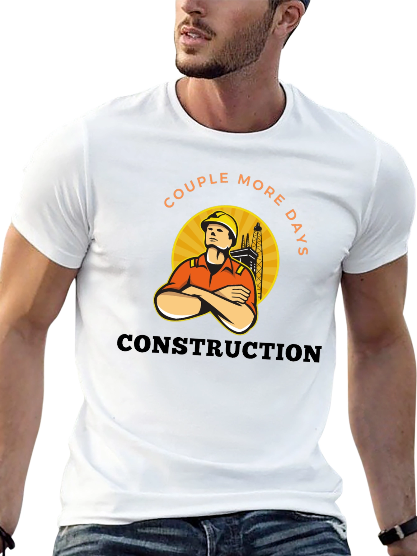 Black Construction Worker Tee - Couple More Days view 13