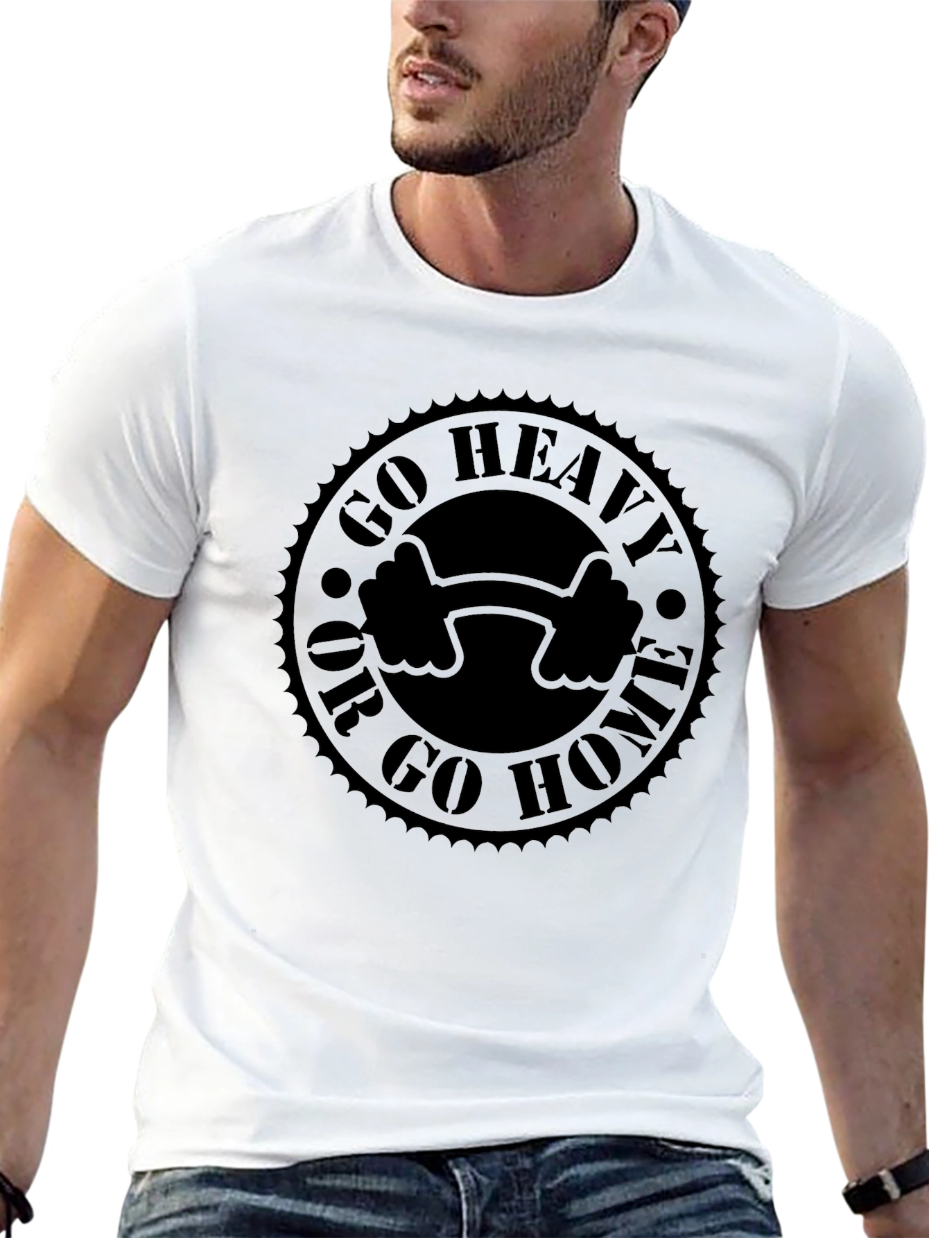 Go Heavy or Go Home Black T-Shirt - 13