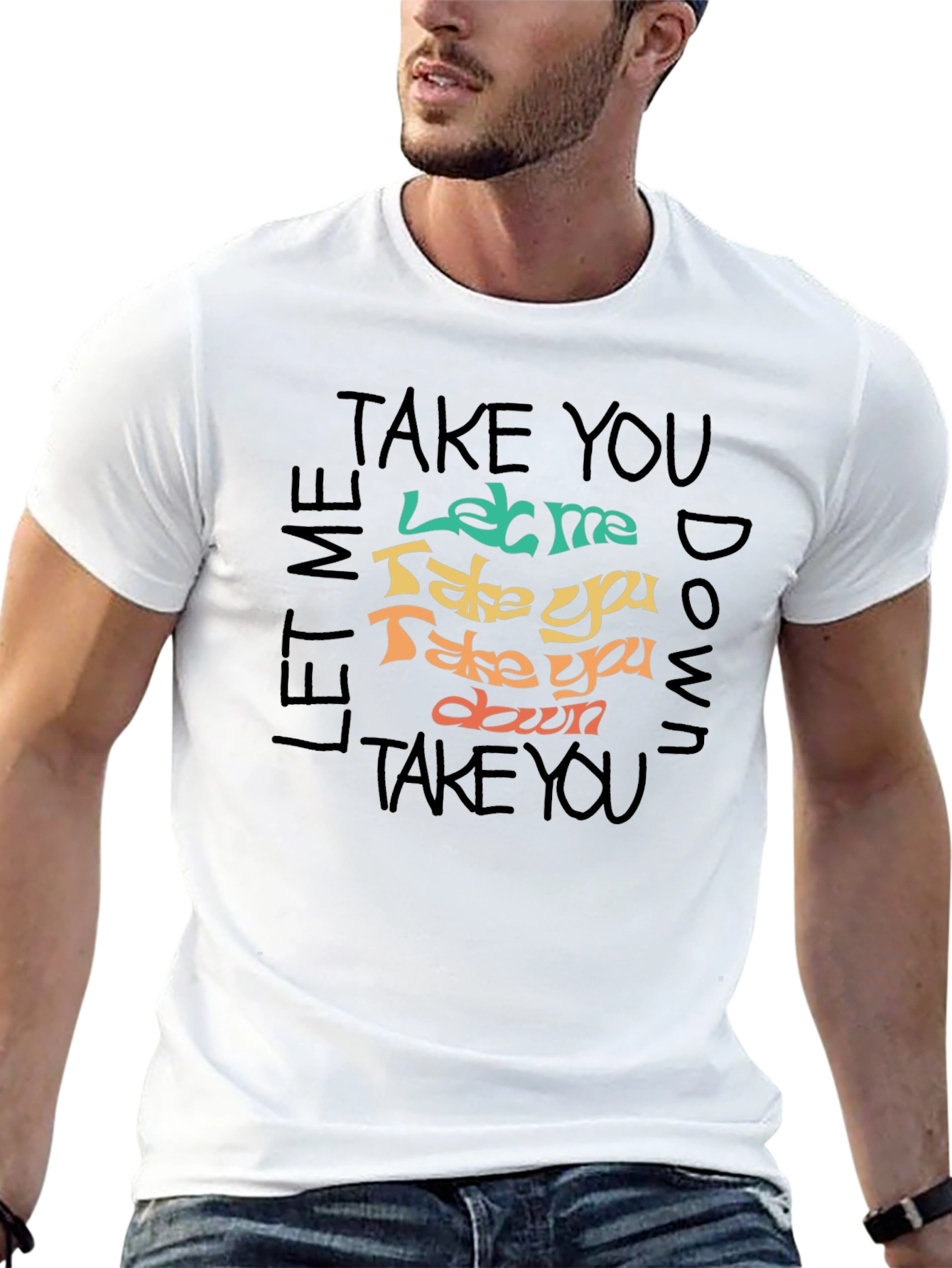 Black Let Me Take You Down Graphic T-Shirt view 13