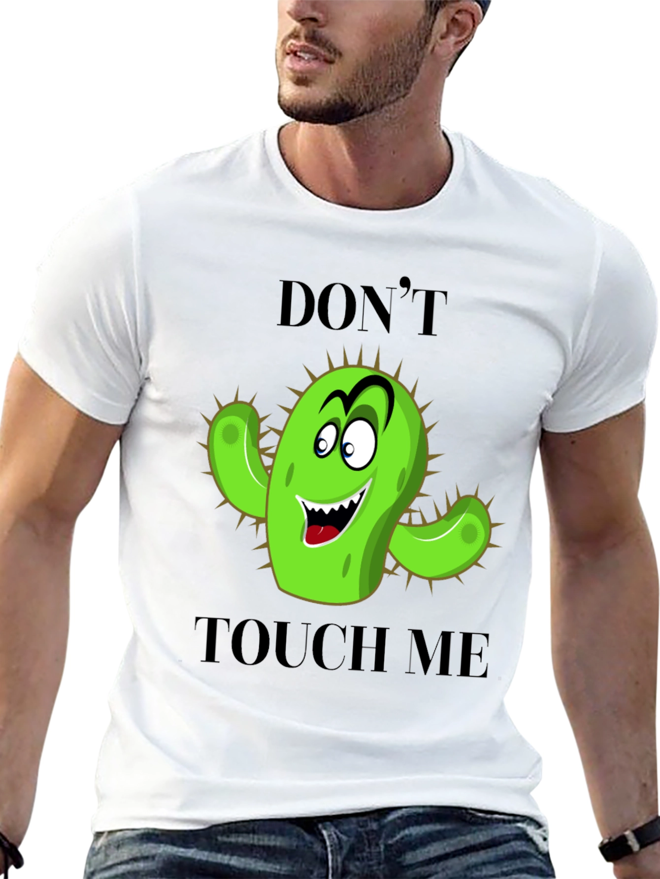 Black Don't Touch Me Cactus Graphic Tee view 13