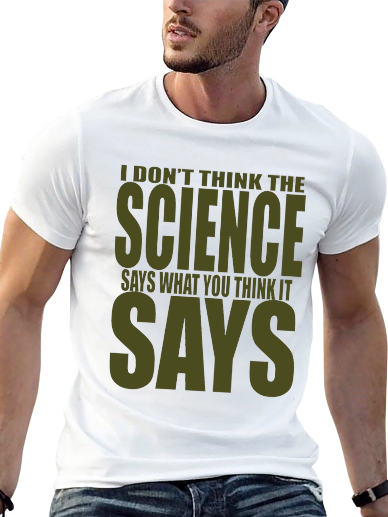 Black Science Says Graphic Tee - Mens Funny T-Shirt view 13