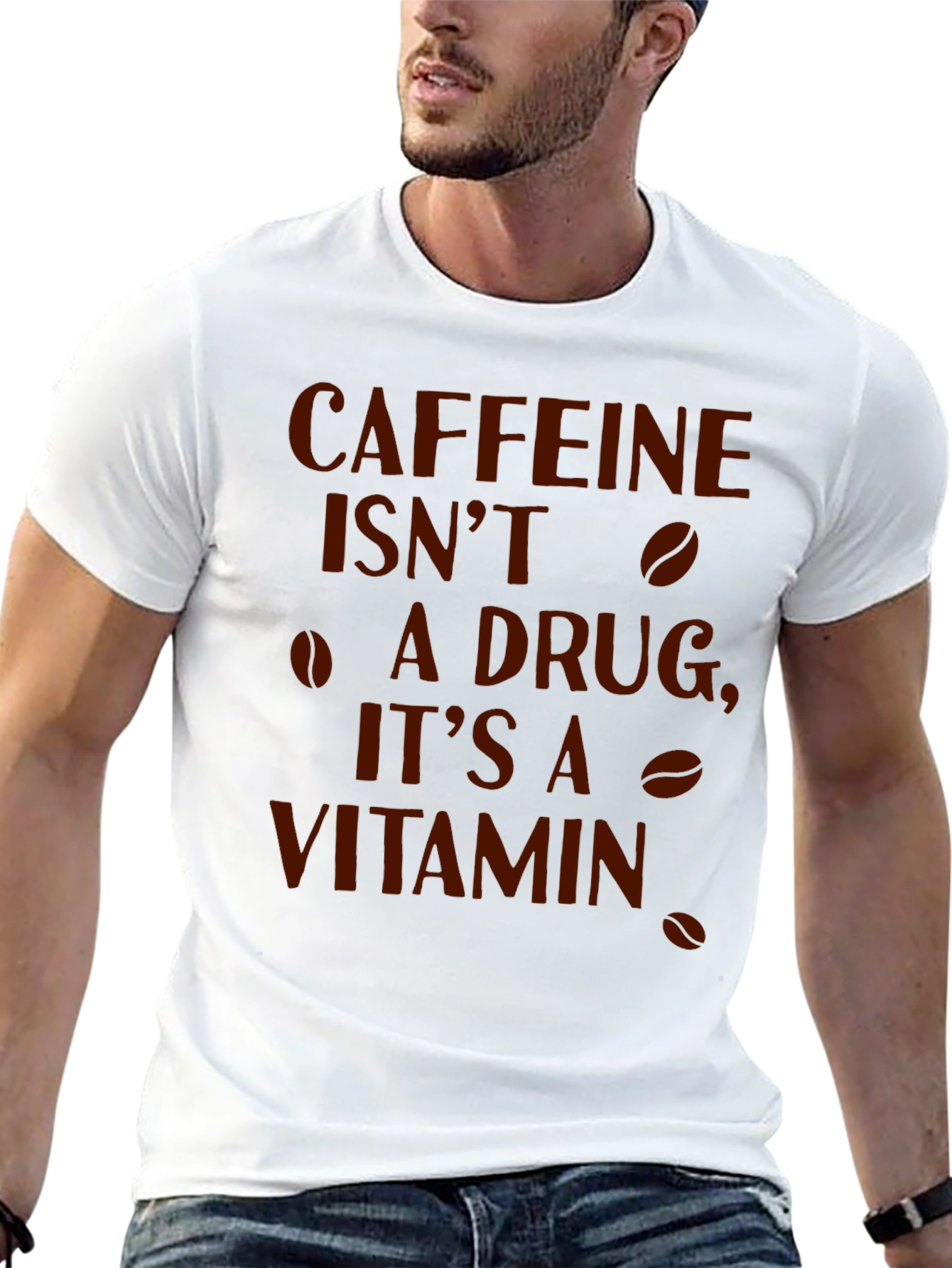 Black Caffeine is My Vitamin Funny Graphic Tee view 13
