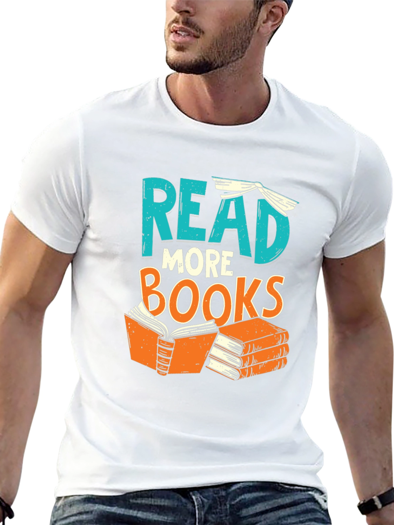 Black Read More Books Graphic T-Shirt view 13