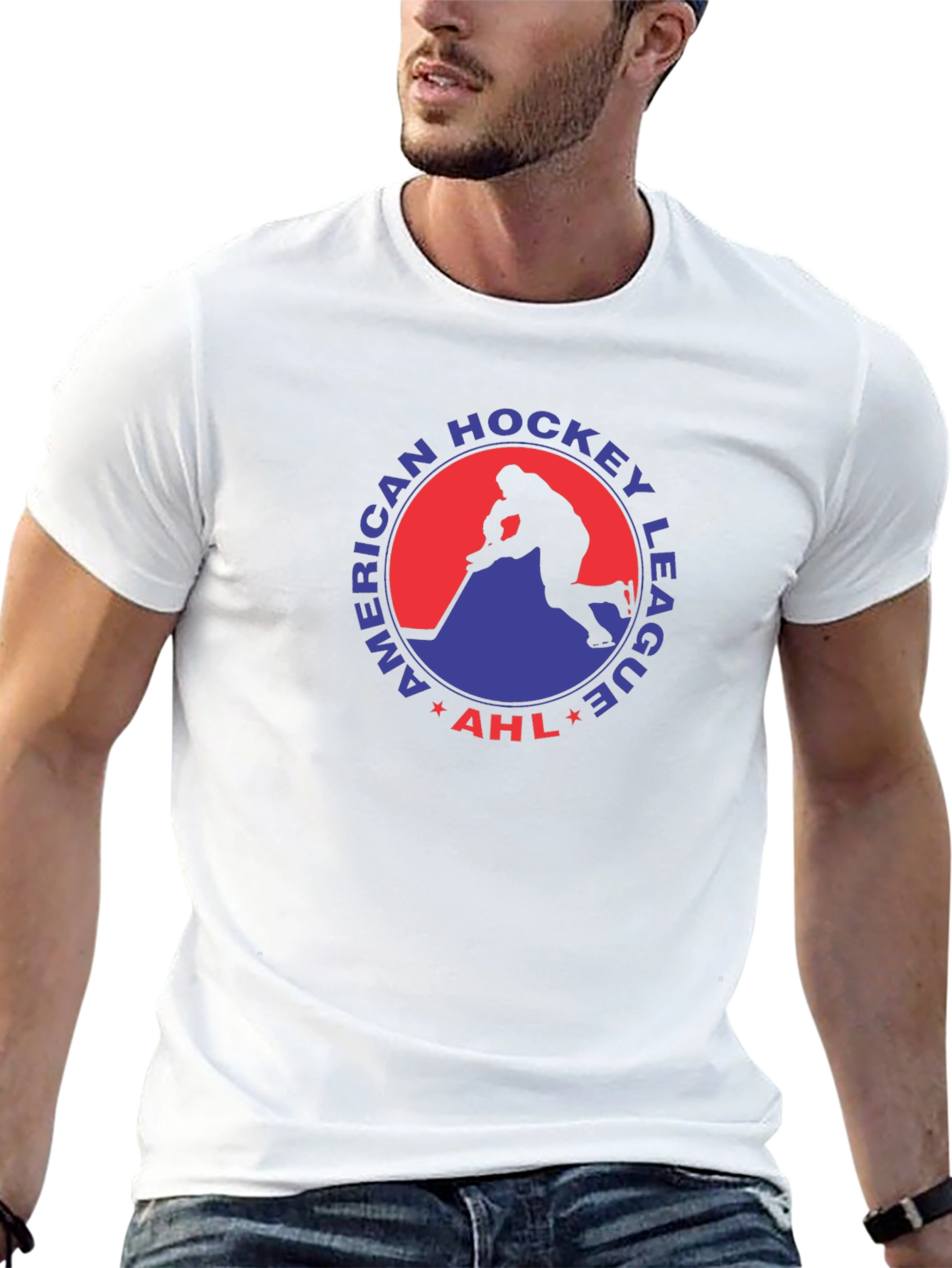 Black American Hockey League Black T-Shirt view 13