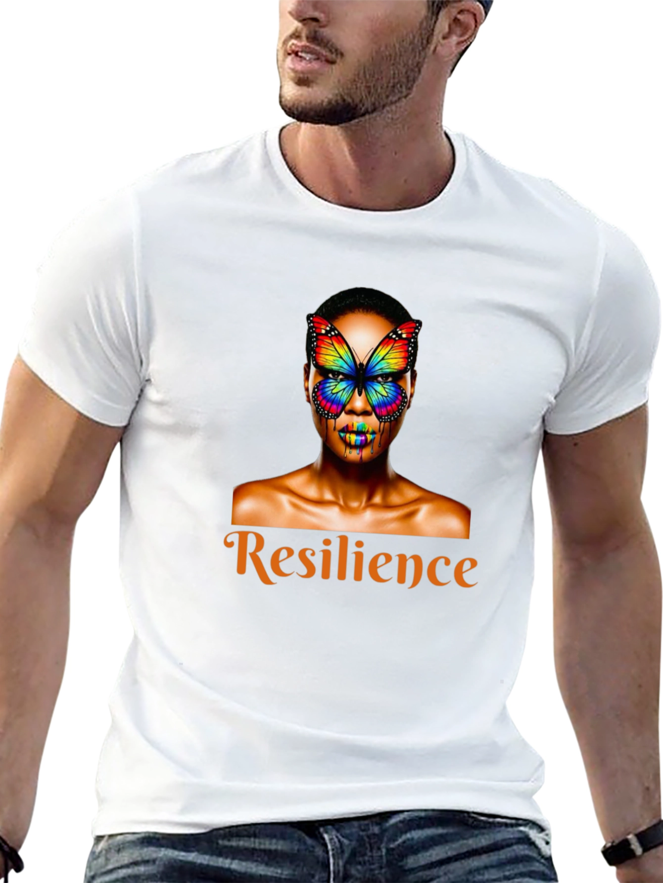 Black Resilience Graphic T-Shirt: Butterfly Empowerment view 13