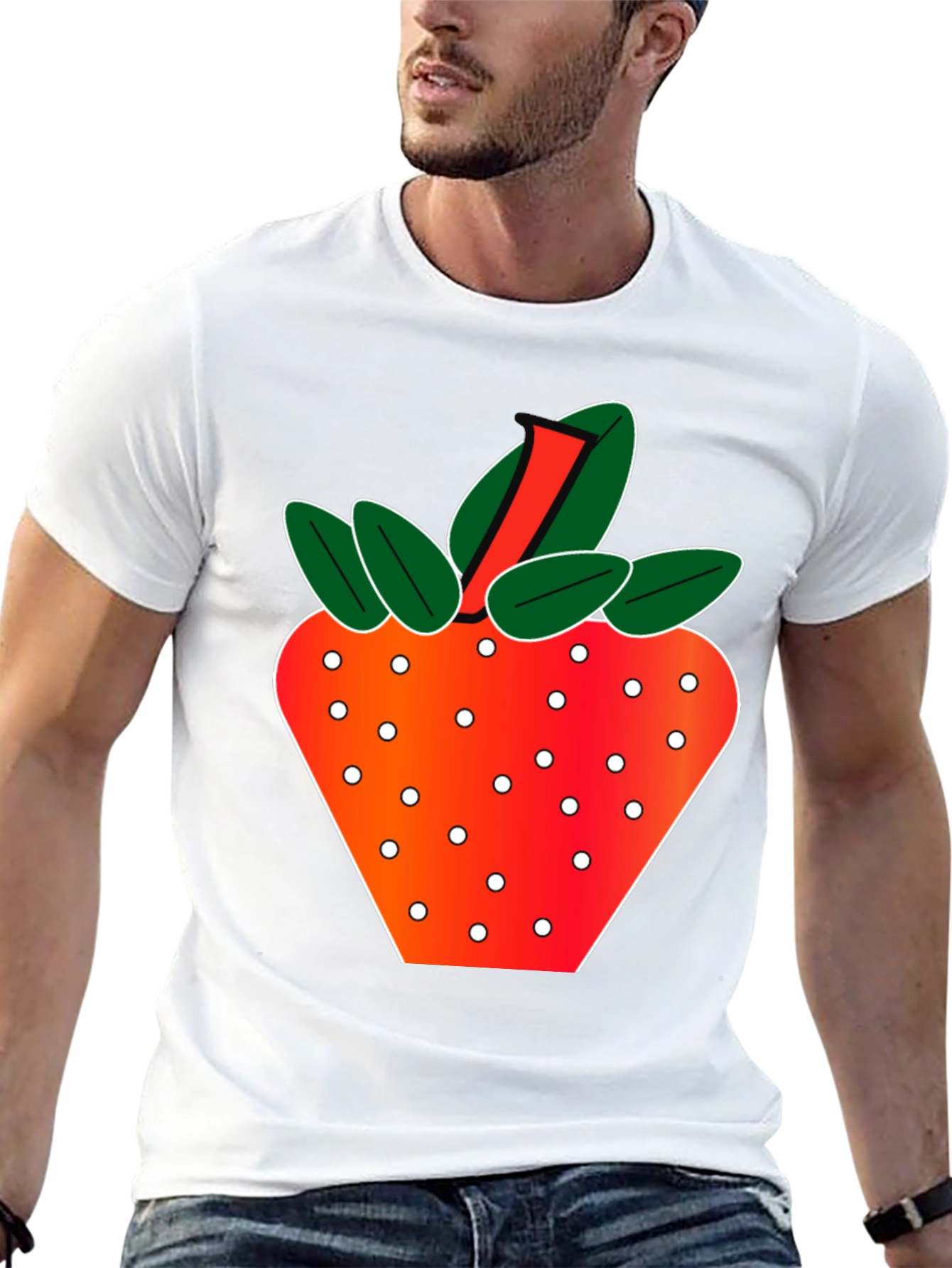 Black Strawberry Graphic T-Shirt - Fresh & Fun Design view 13