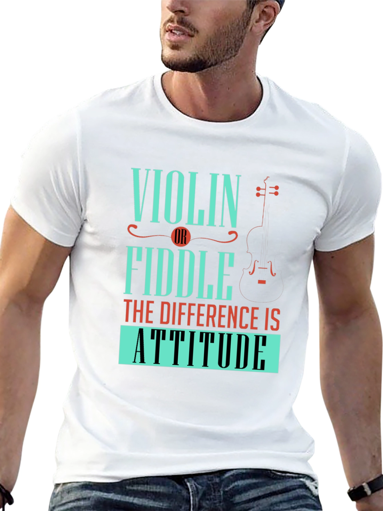 Black Violin or Fiddle Attitude T-Shirt view 13