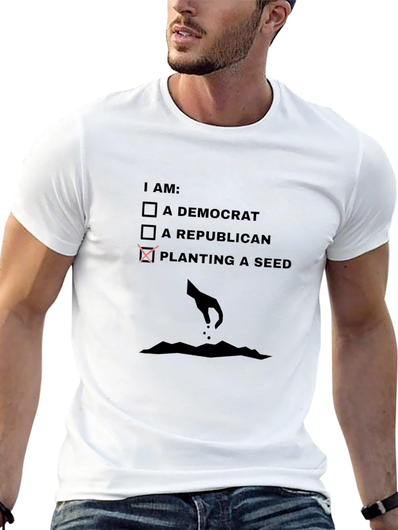 Black Planting a Seed T-Shirt - Political Humor view 13