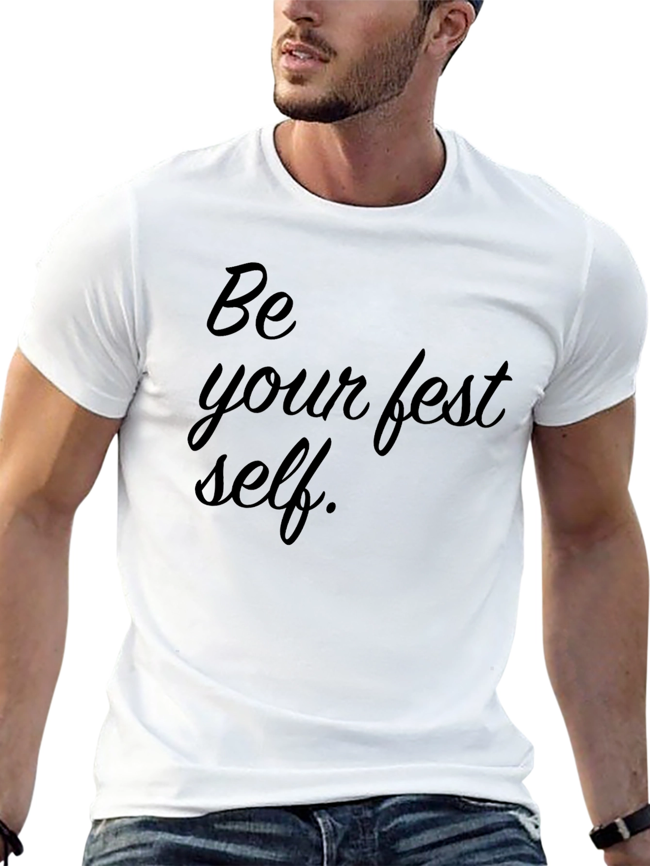 Black Be Your Best Self Graphic Tee - Black view 13