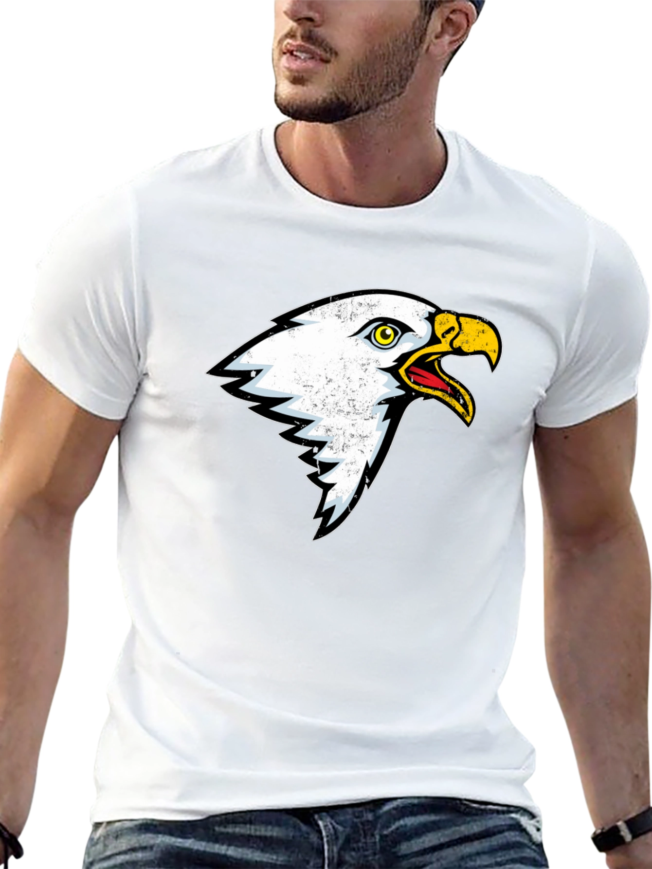 Black Bold Eagle Graphic T-Shirt - Black view 13