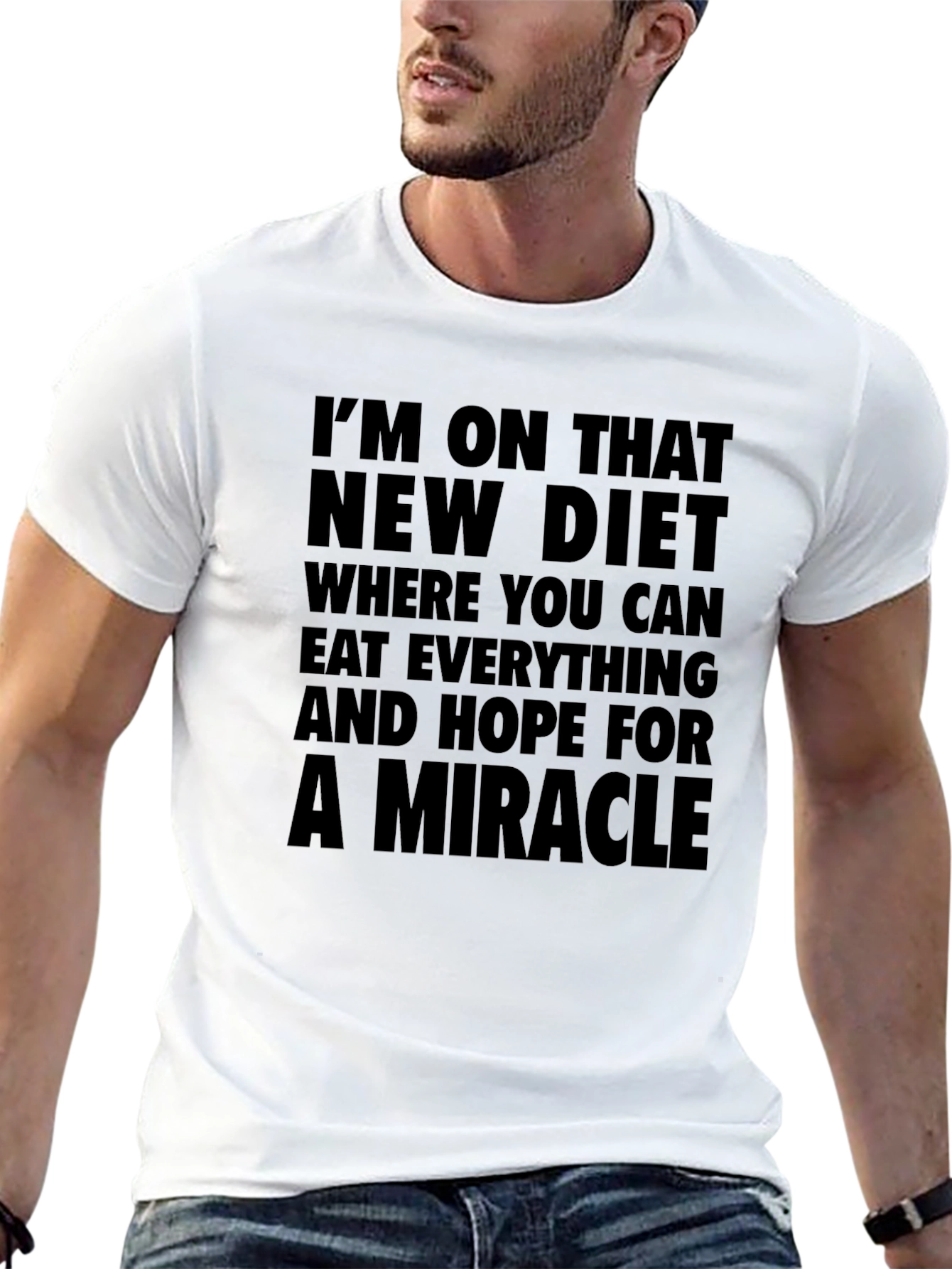 Black Miracle Diet T-Shirt - Eat Everything & Hope! view 13