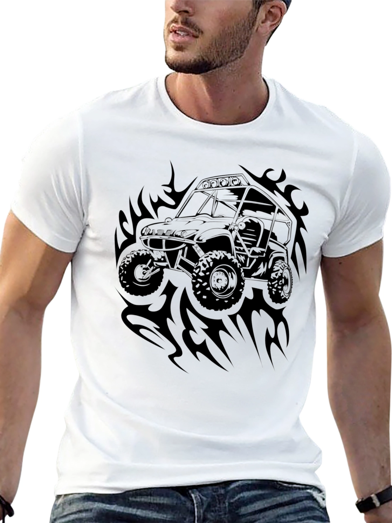 Black Off-Road Vehicle Graphic Tee view 13