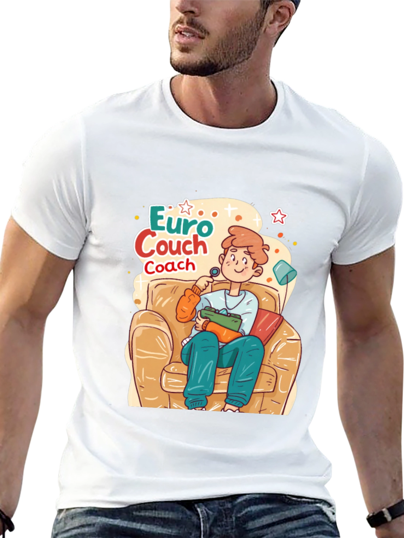 Black Euro Couch Coach T-Shirt view 13