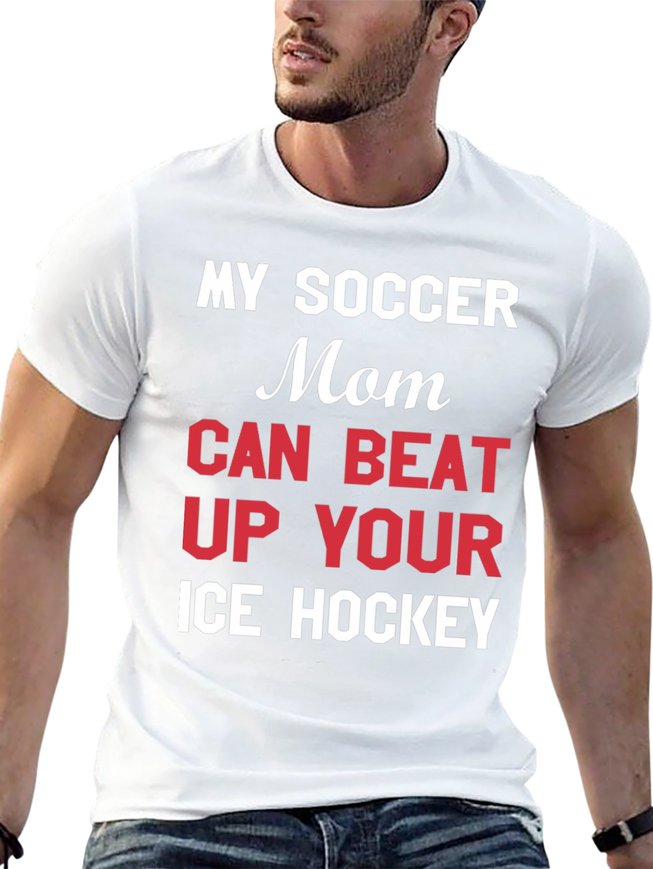 Black Funny Soccer Mom T-Shirt view 13