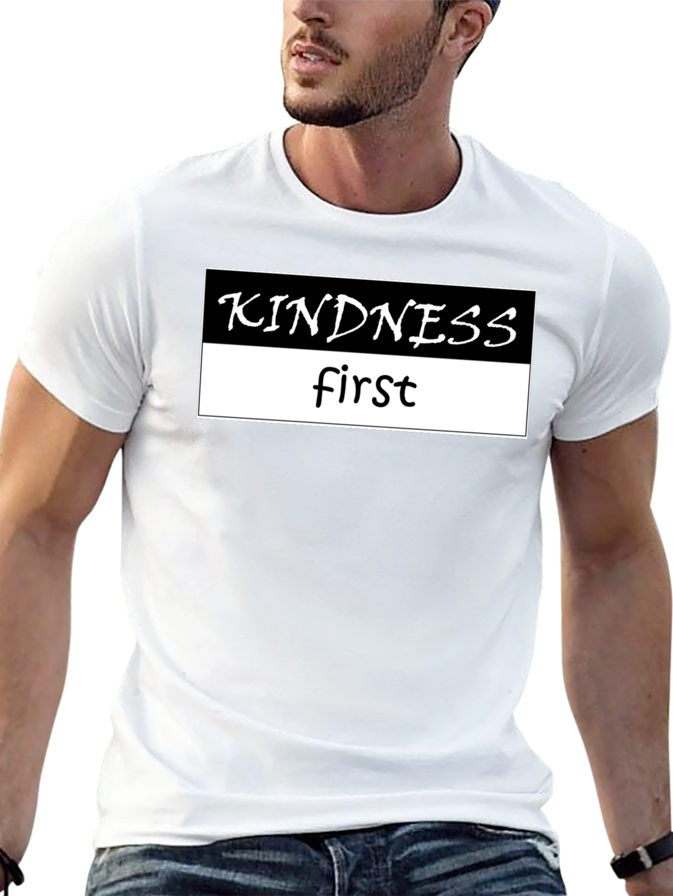 Black Kindness First Black Graphic Tee view 13