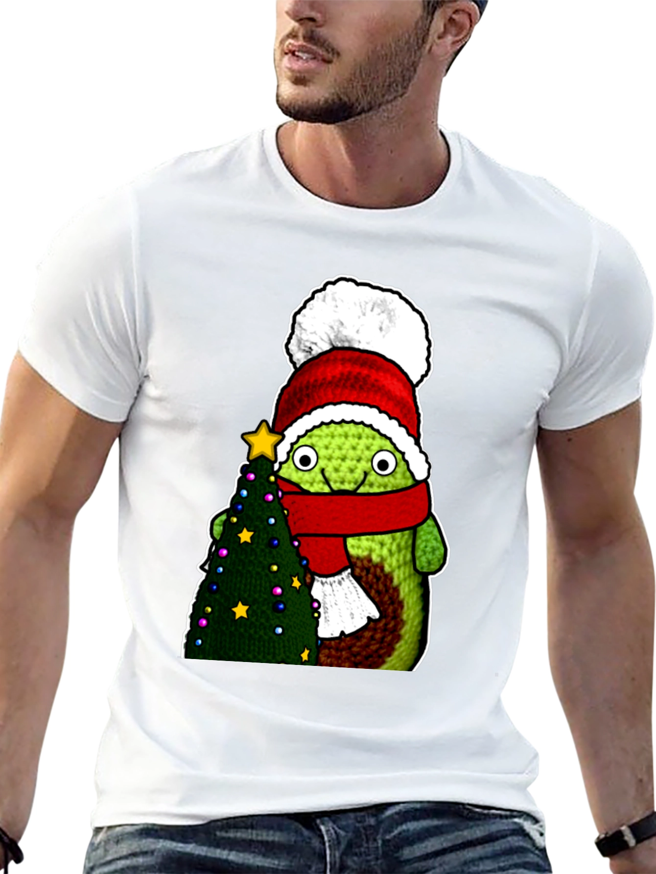Black Avocado Christmas T-Shirt view 13