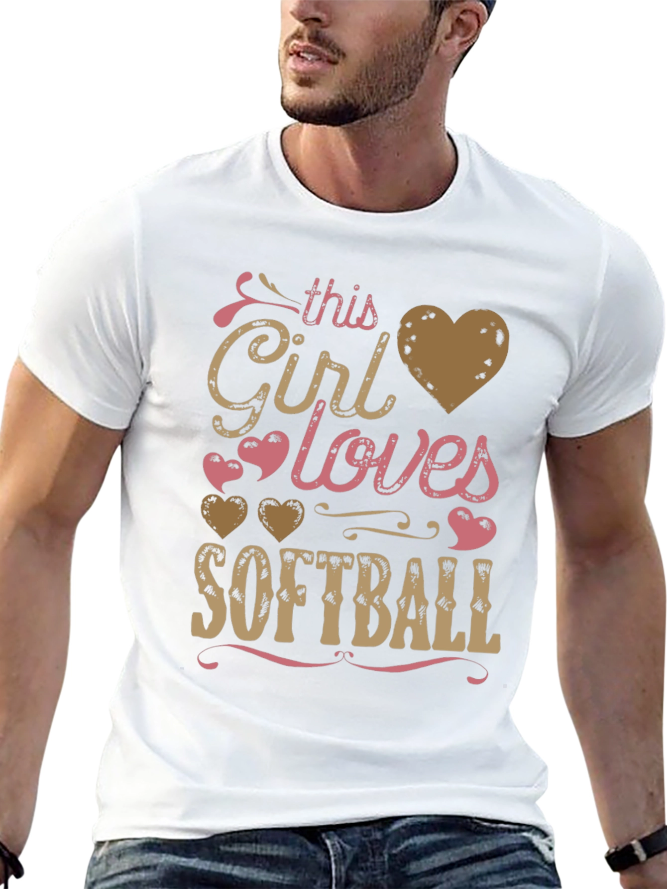 Black Girl Loves Softball T-Shirt - Fun Graphic Tee view 13