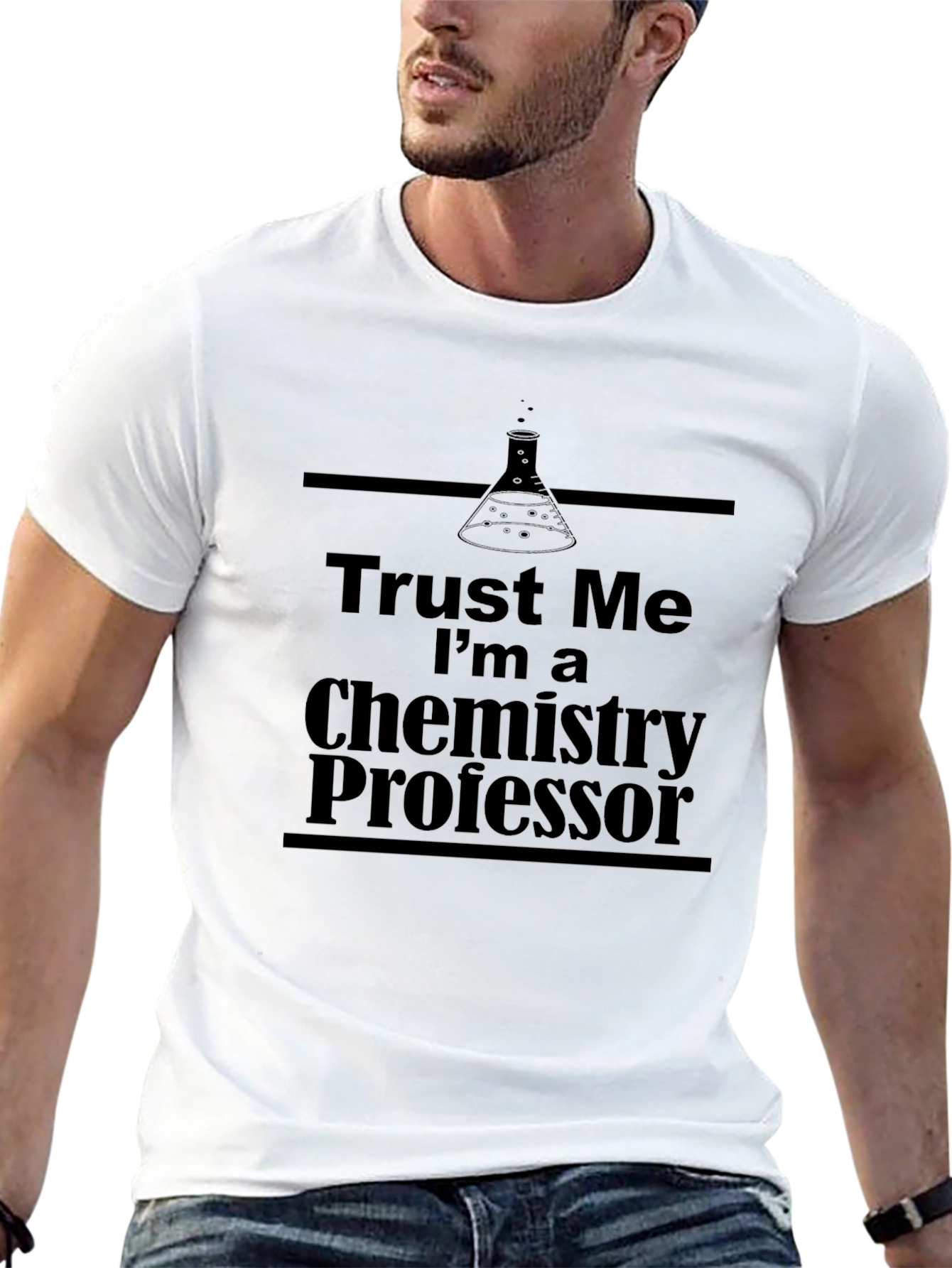 Black Trust Me I'm a Chemistry Professor T-Shirt view 13