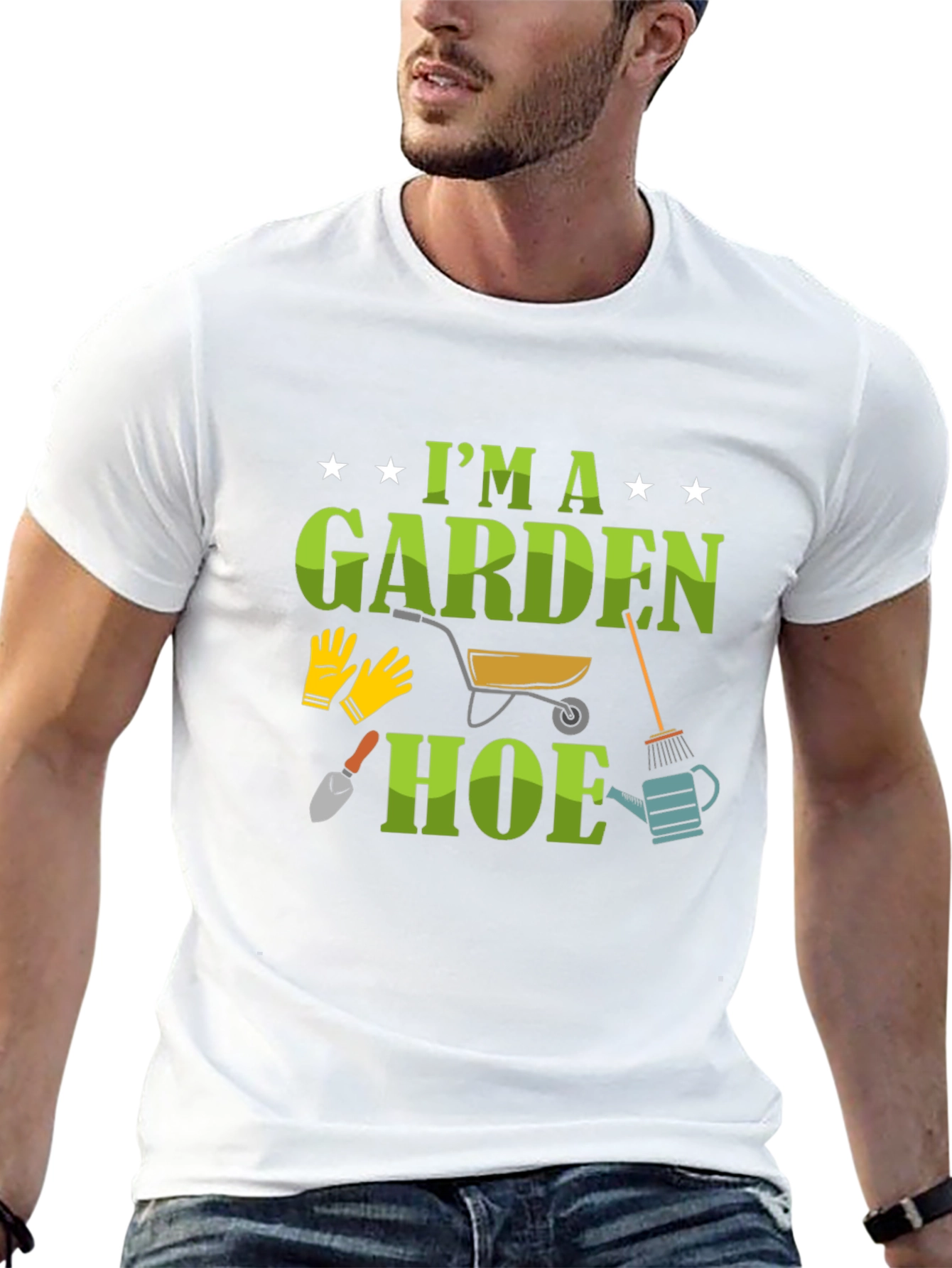 Black Gardener T-Shirt: I'm a Garden Hoe Tee view 13