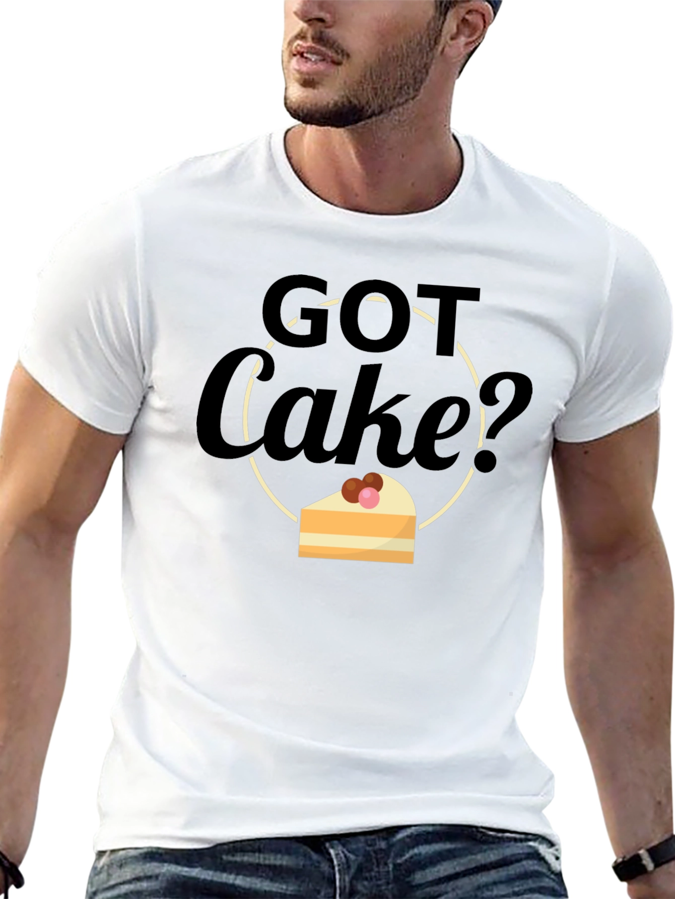 Black Got Cake? Graphic T-Shirt - Funny Dessert Lover Tee view 13