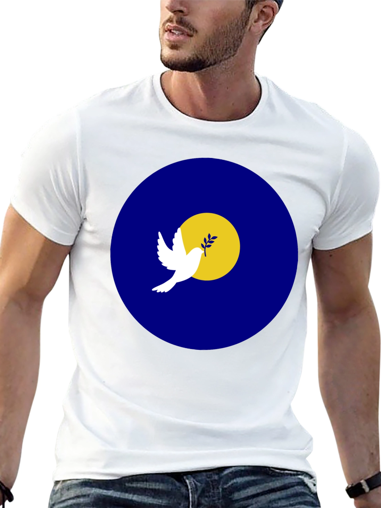 Black Peace Dove Graphic T-Shirt - Stylish Black Tee view 13