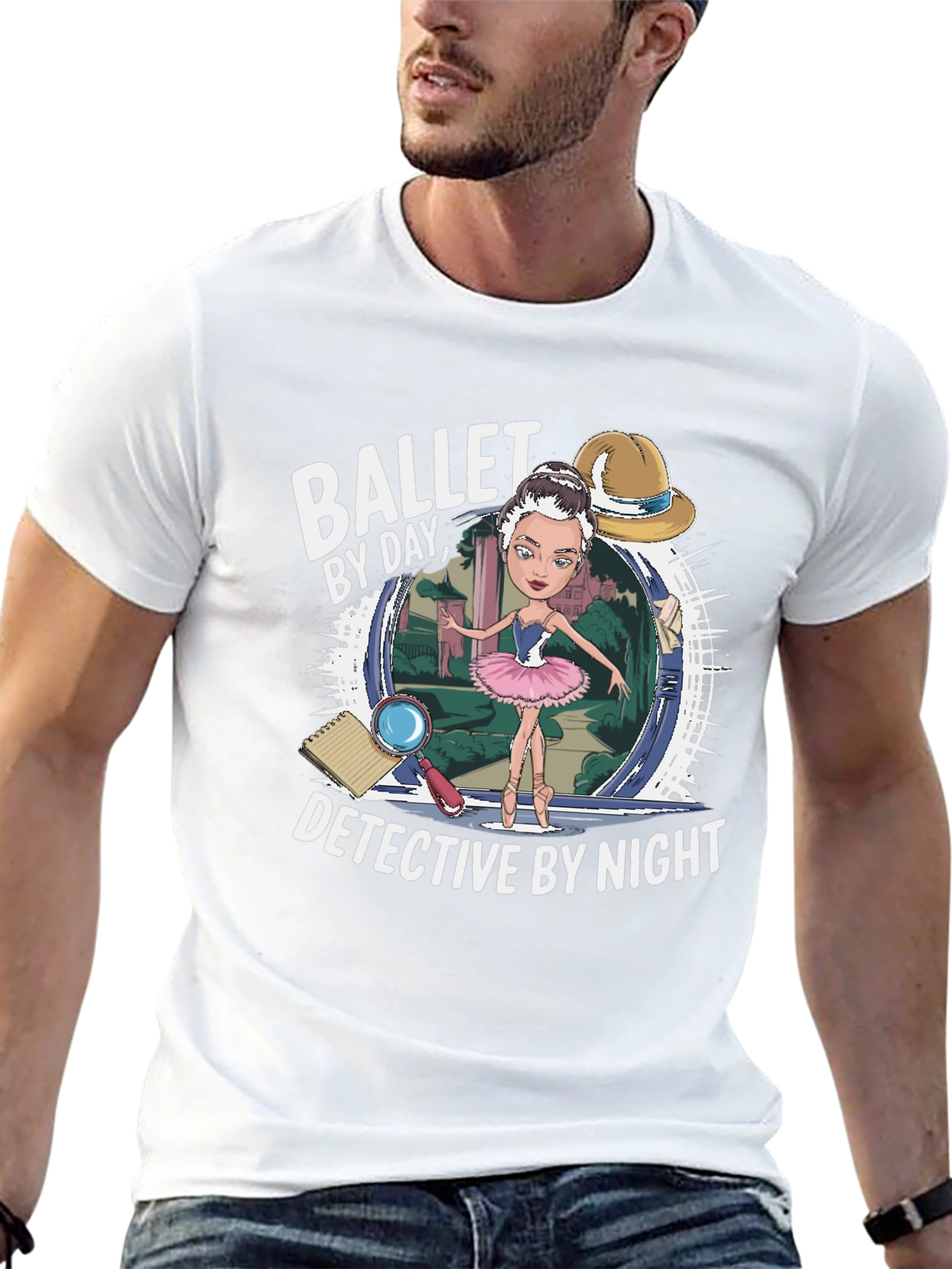 Black Ballet by Day, Detective by Night T-Shirt view 13